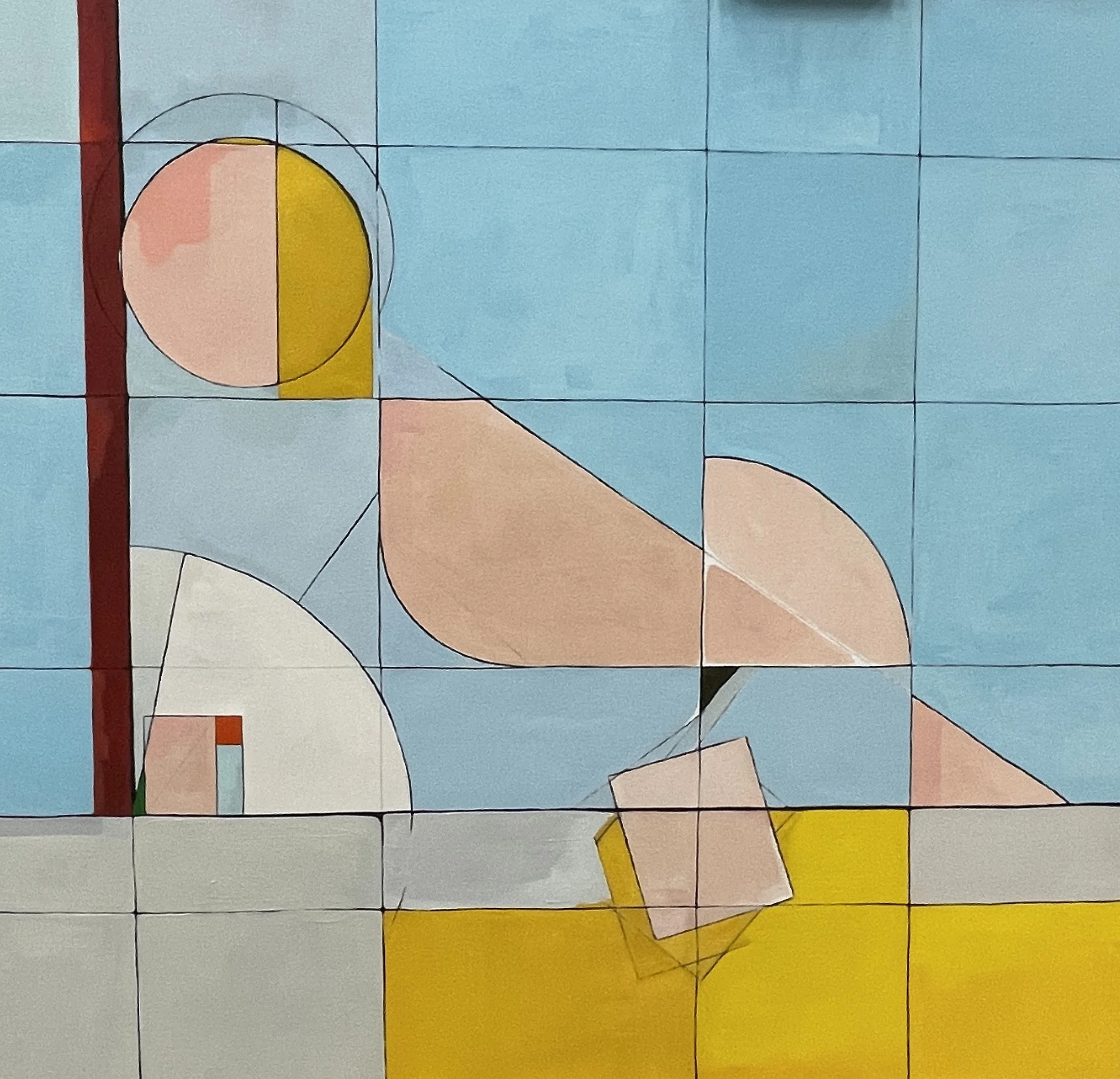 Subversive Nude Behind Factory Window 
42 x 44 Oil on Canvas $2000