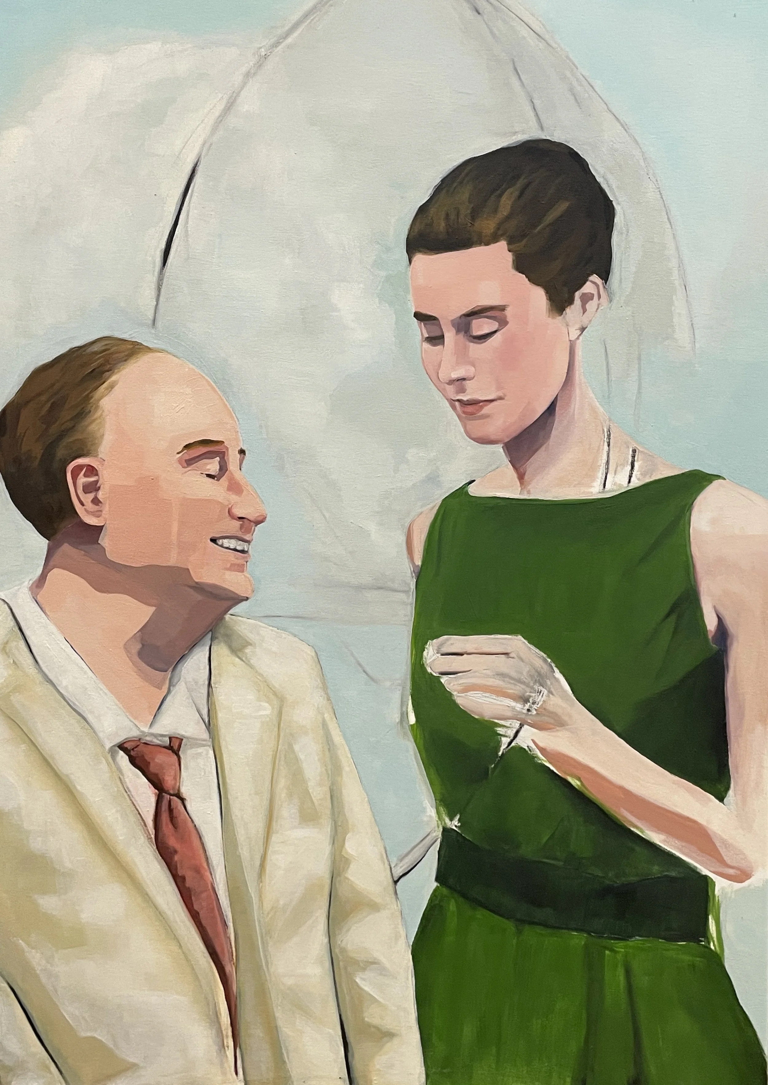 A Dream Reunion (or) Mr. L Encounters His Physician 48 x 32 Oil on Canvas $1500