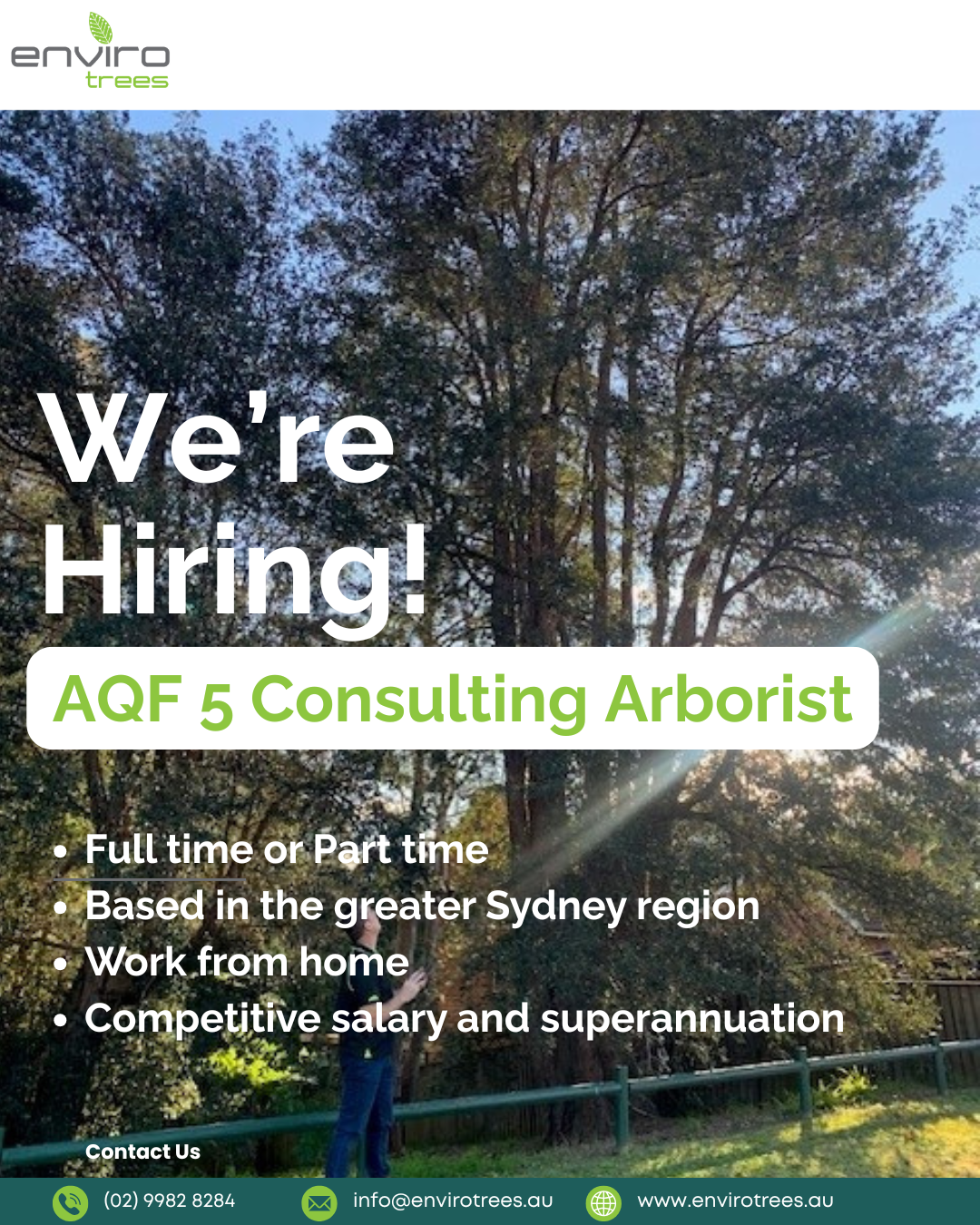 AQF 5 Consulting Arborist- Sydney