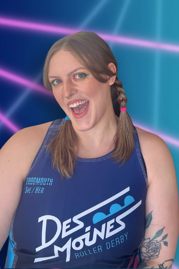 Des Moines Roller Derby logo.