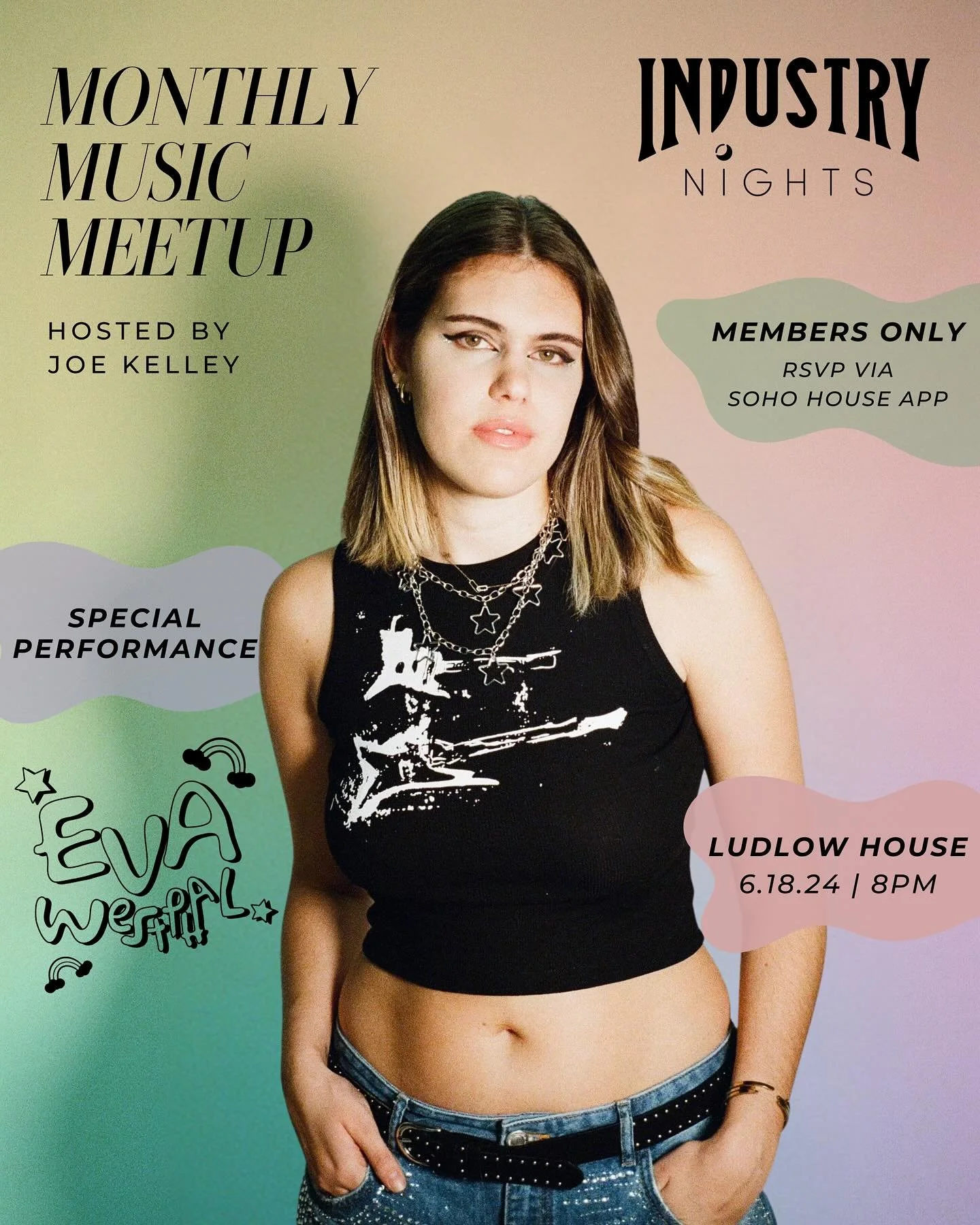 JUST ANNOUNCED! We&rsquo;re back on June 18th with a special performance from @evawestphal! 

SoHo House Members can RSVP through the house app
Others can visit the link in bio for a chance to win tickets! *Limited amount available*
.
.
.
.
#Industry
