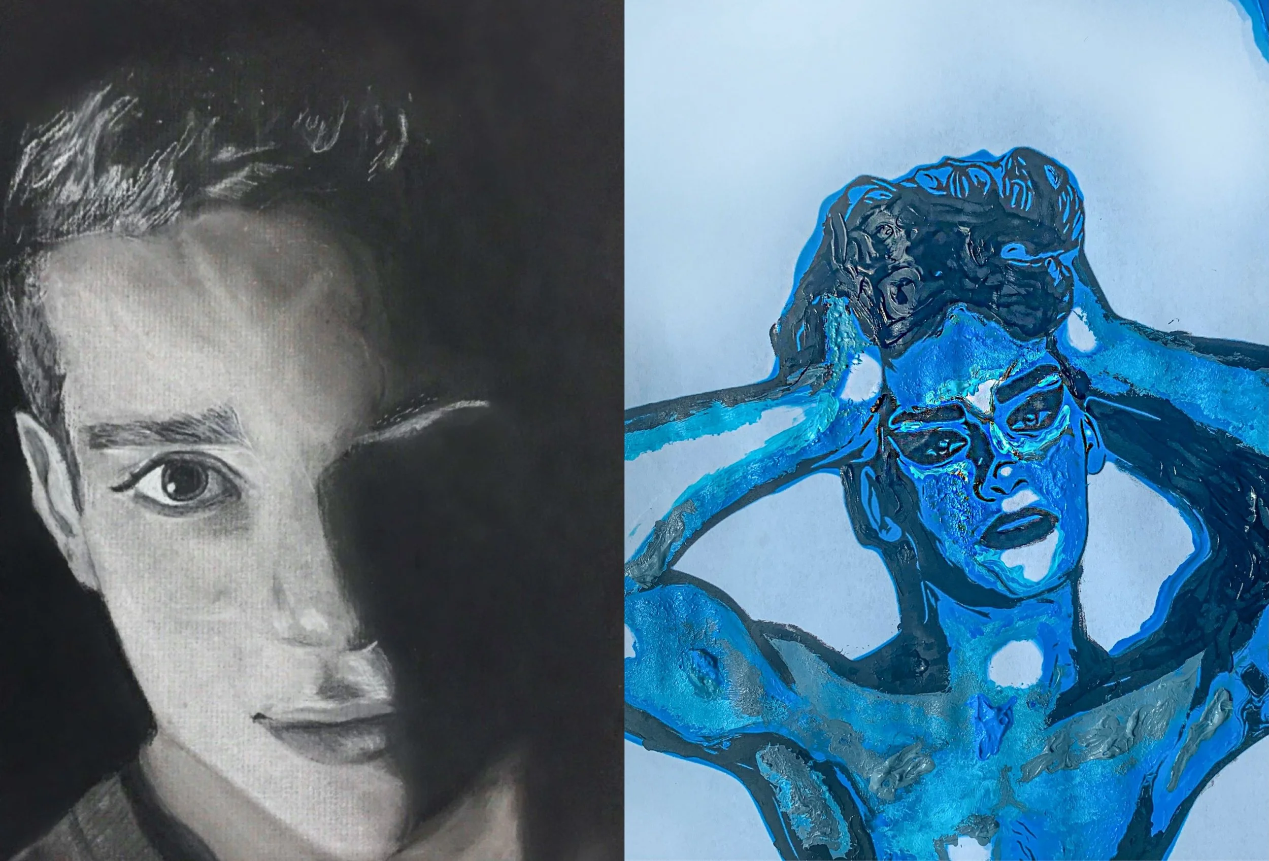 Blue jay - Nicholas Zuino is from Jacksonville, Florida. He became interested in charcoal and traditional painting after spending much time indoors after an injury. He is currently studying at Savannah College of Art and Design, focusing his artistic