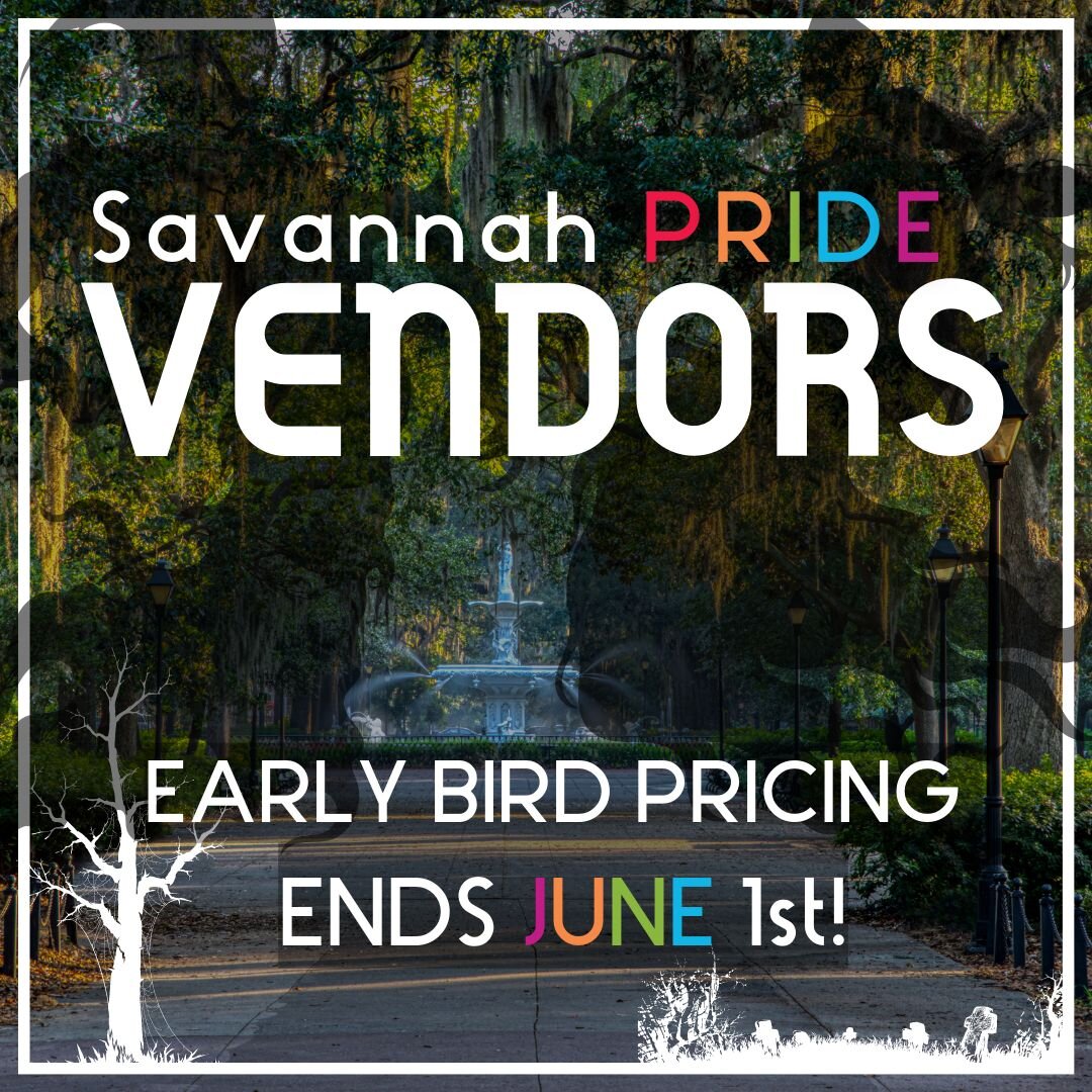 Stonewall booths are full but Savannah Pride Vendor applications are out...get them quickly before EARLY BIRD pricing ends! This year you get to pick your booth location, so get in before the good spots are taken! We offer rates for nonprofit, small 