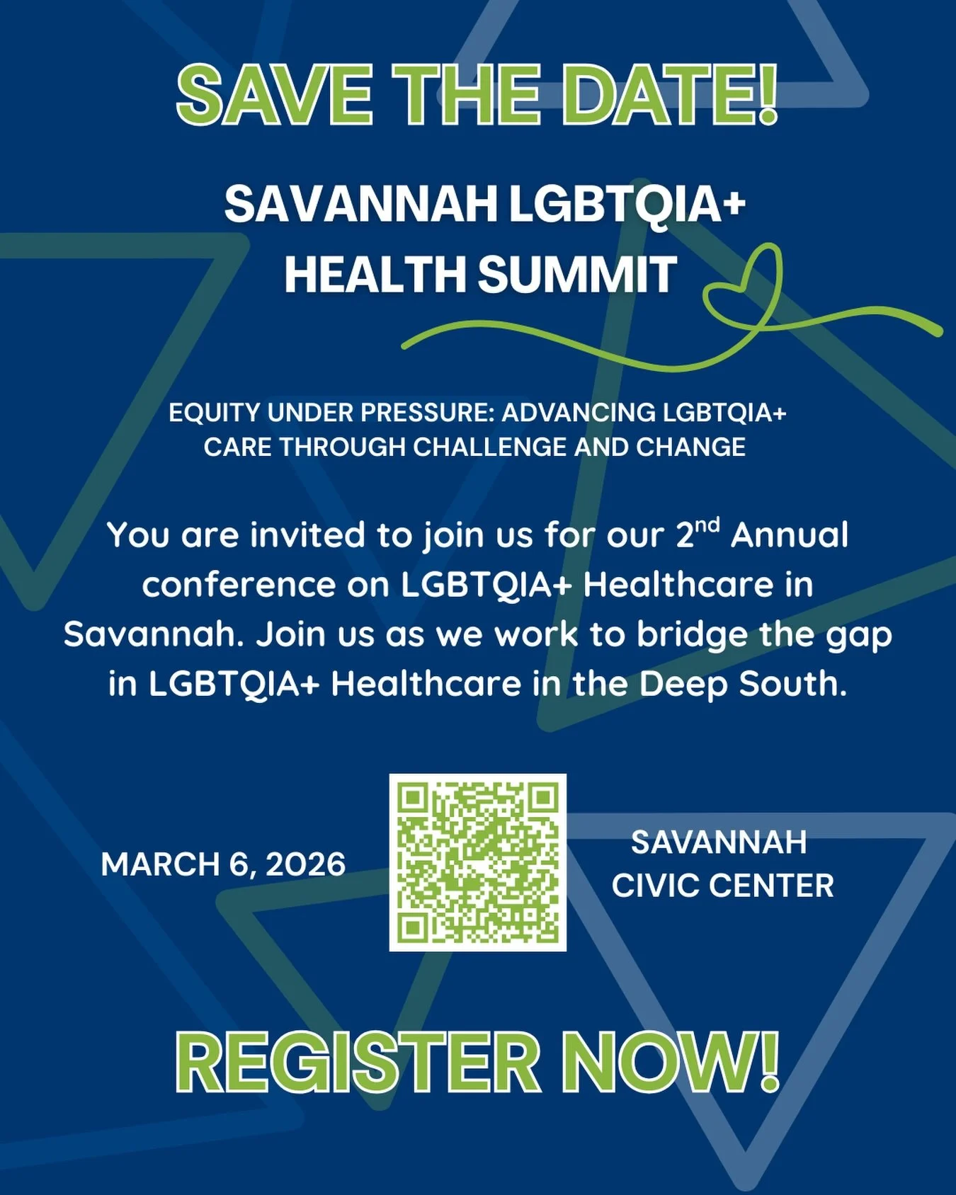 The Savannah LGBTQIA+ Health Summit is back.

This year&rsquo;s theme- Equity Under Pressure: Advancing Care Through Challenge and Change- speaks to this moment. As barriers to affirming care grow and communities feel the strain, we&rsquo;re gatherin