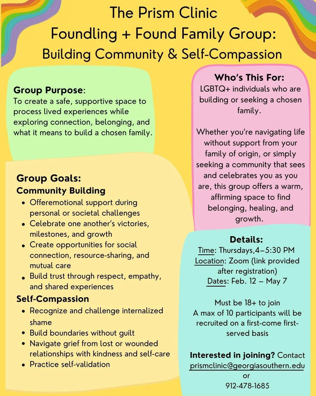 New Support Group! This group is for anyone who has had to navigate difficult family relations or seek chosen family when their family of origin is not a supportive or safe environment. This group is here to help you find a sense of stability, accept