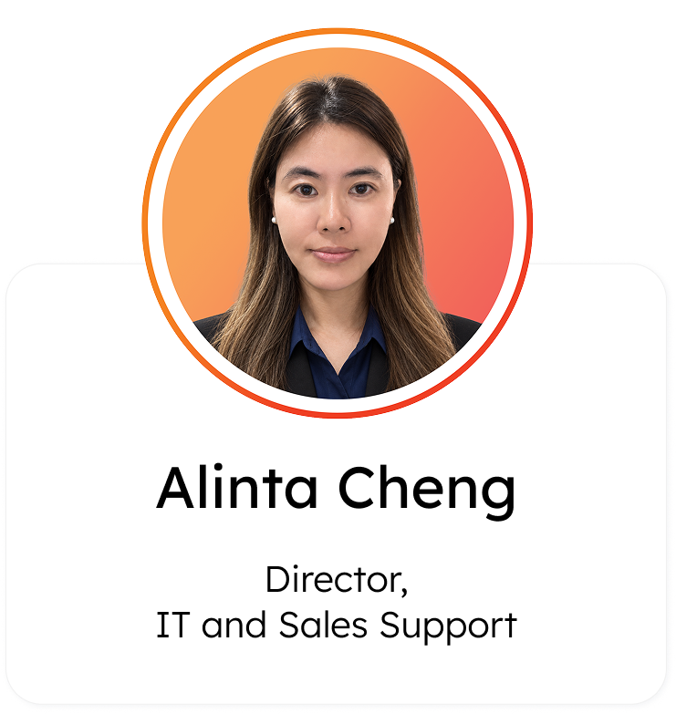 Alinta Cheng, Director, IT and Sales Support
