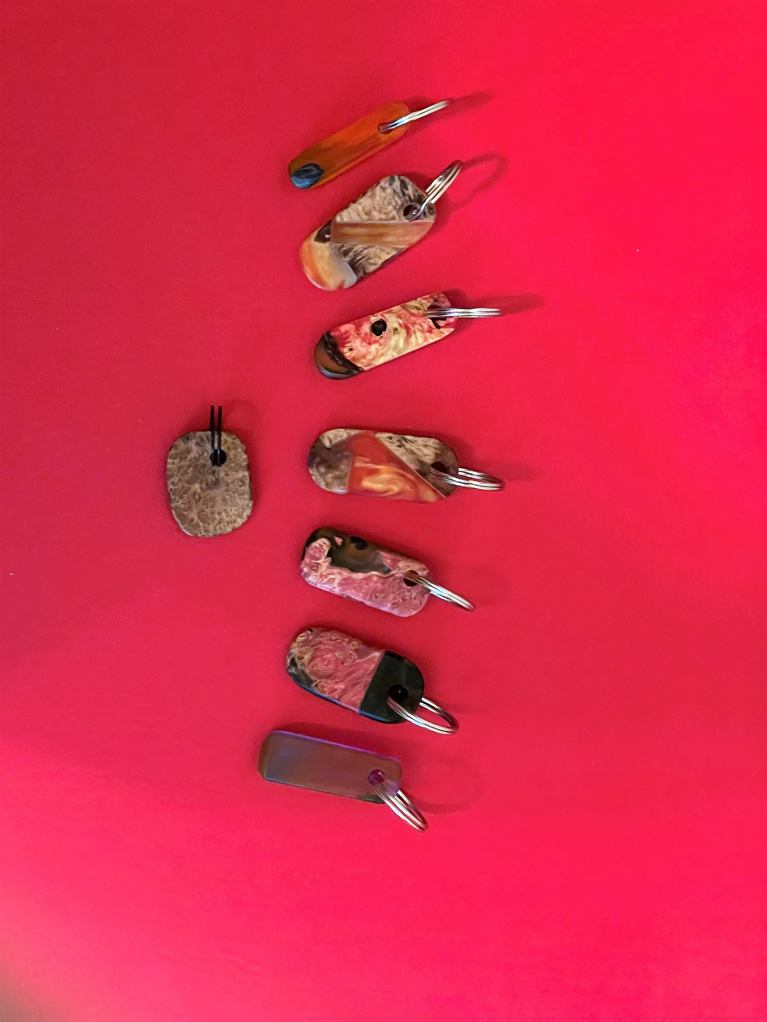 Large Epoxy Key Rings - Key Chains - Nature's Second Chance Creations ...