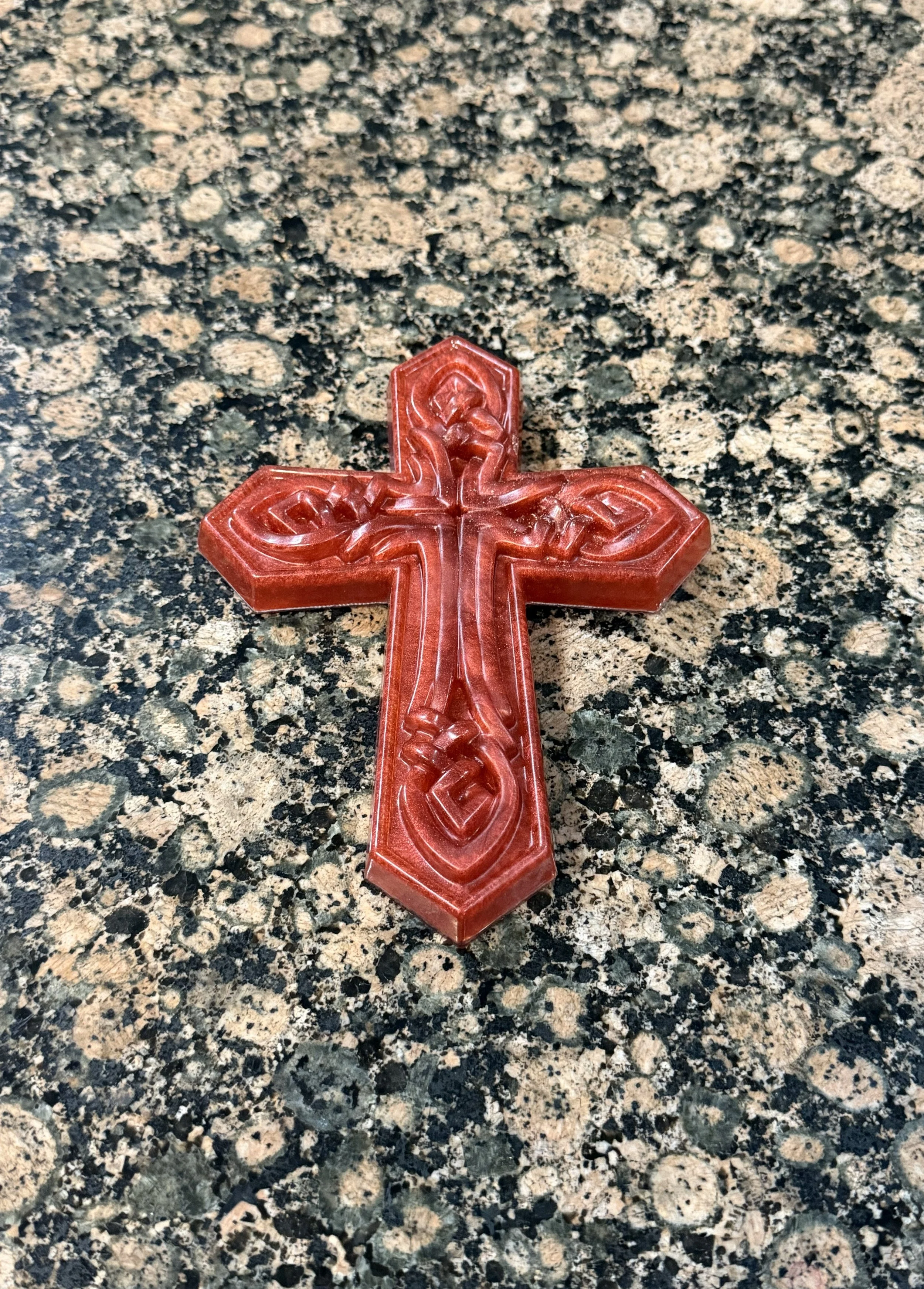 Red Celtic Epoxy Cross