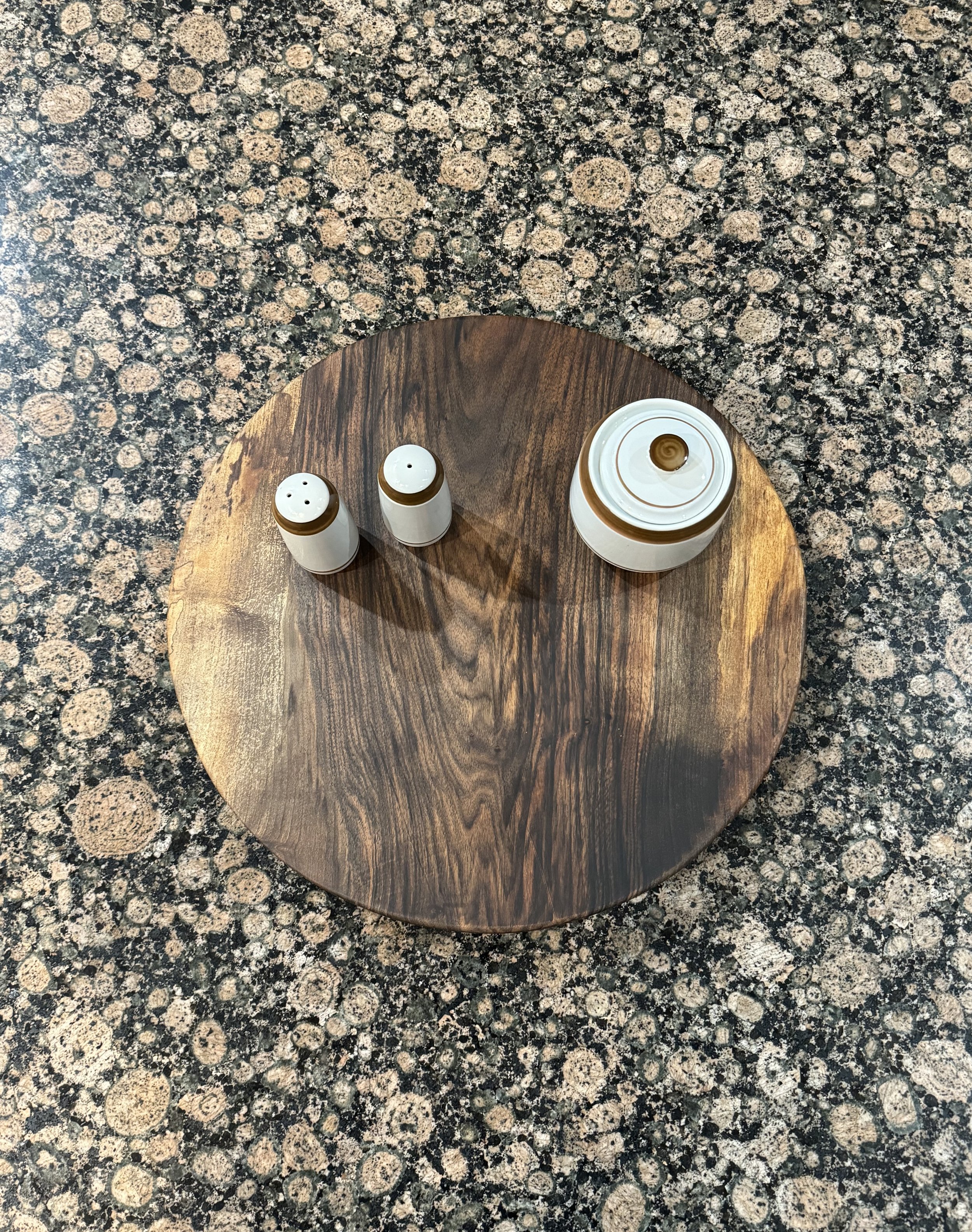Large Walnut Lazy Susan