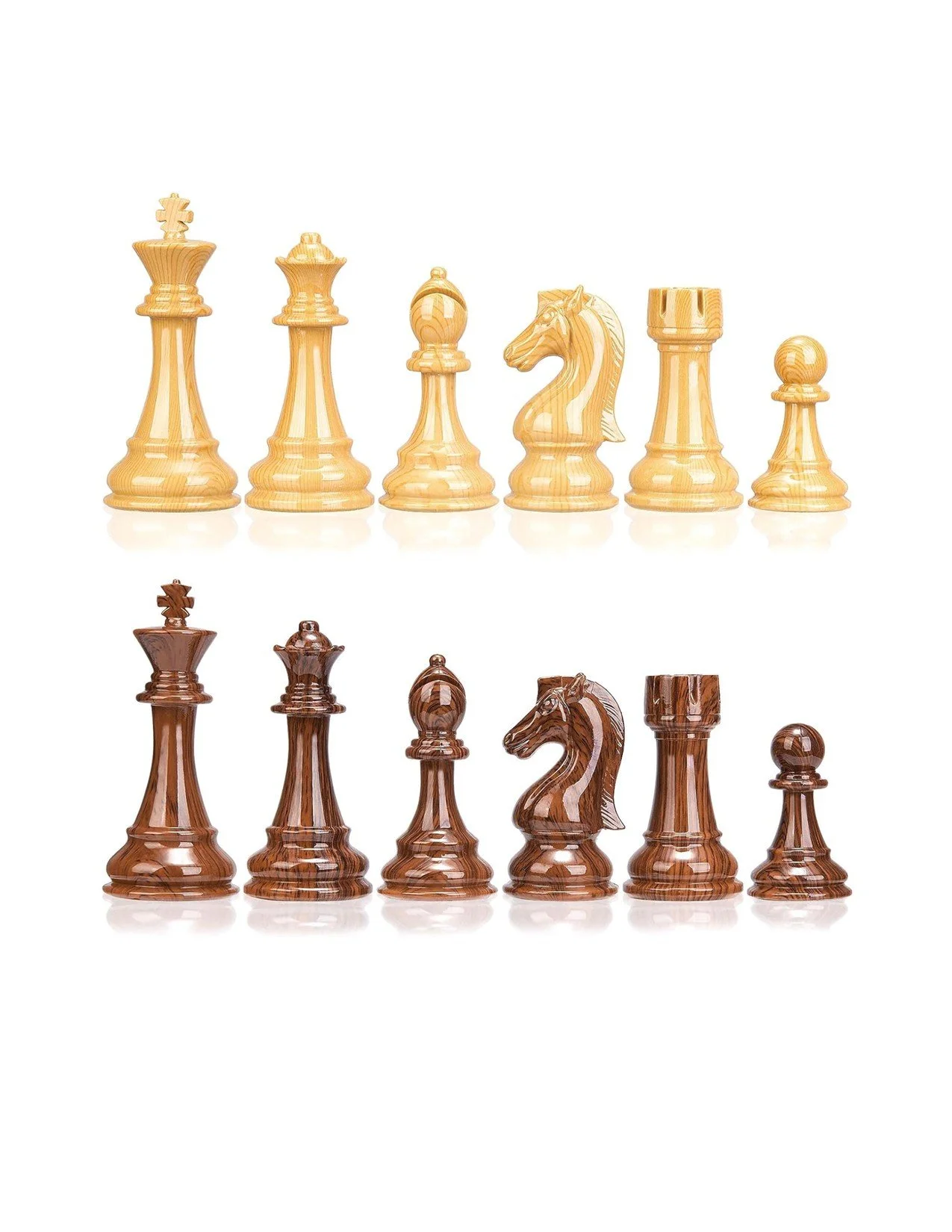 Hand Carved Wooden Chess Pieces