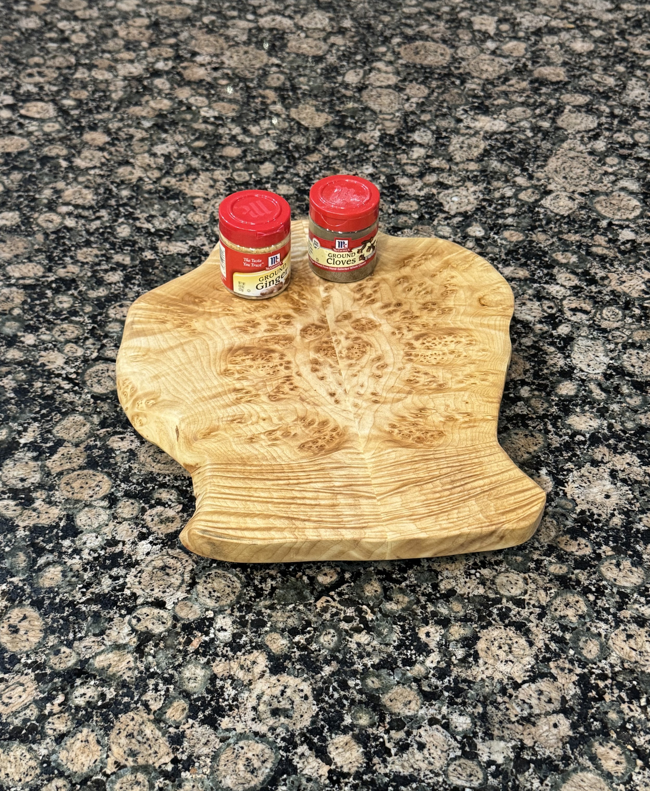 Birdseye Maple Live Edge Lazy Susan