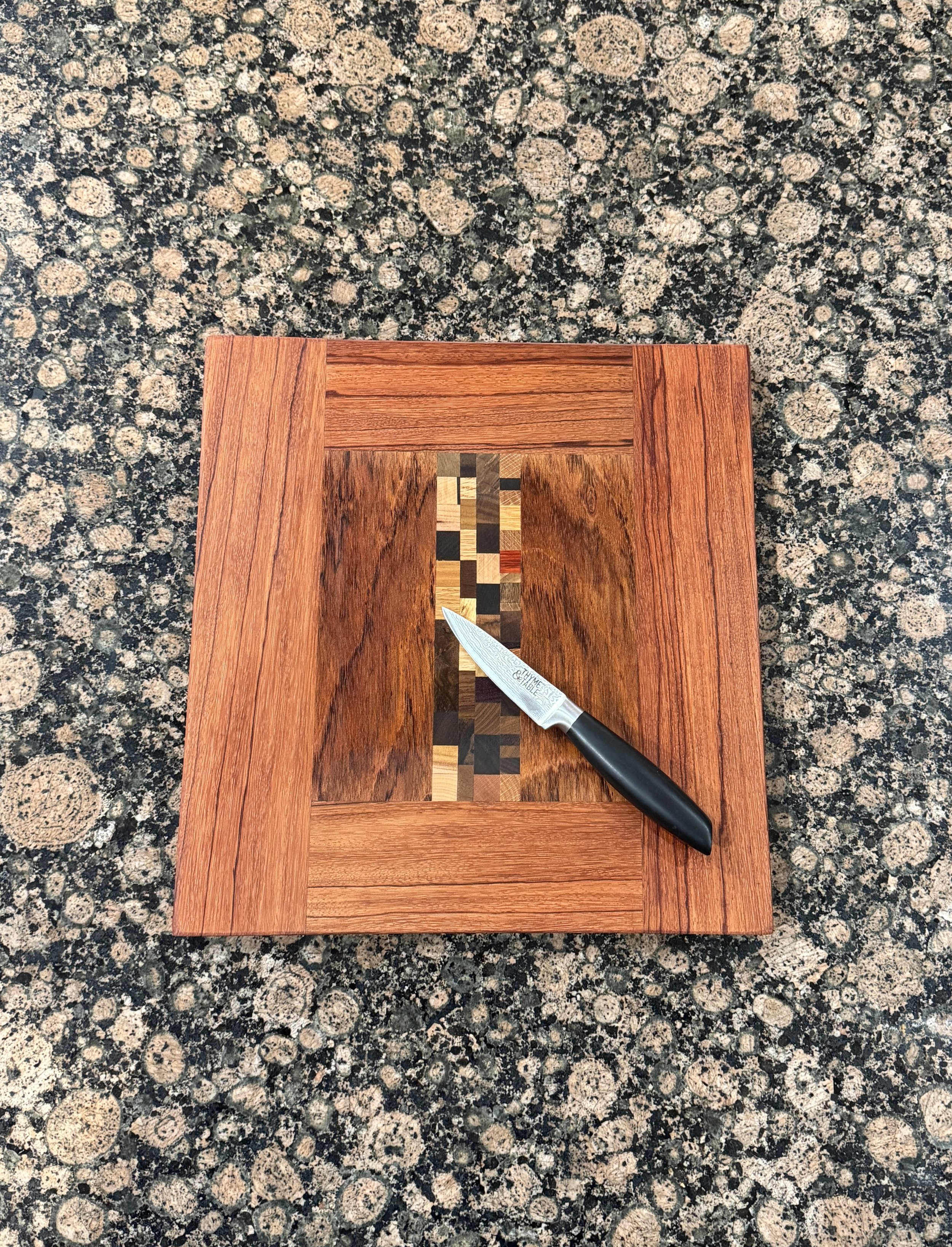 Exotic Ebiara, Jatoba and Chaos Pattern in Center Cutting/Charcuterie Board