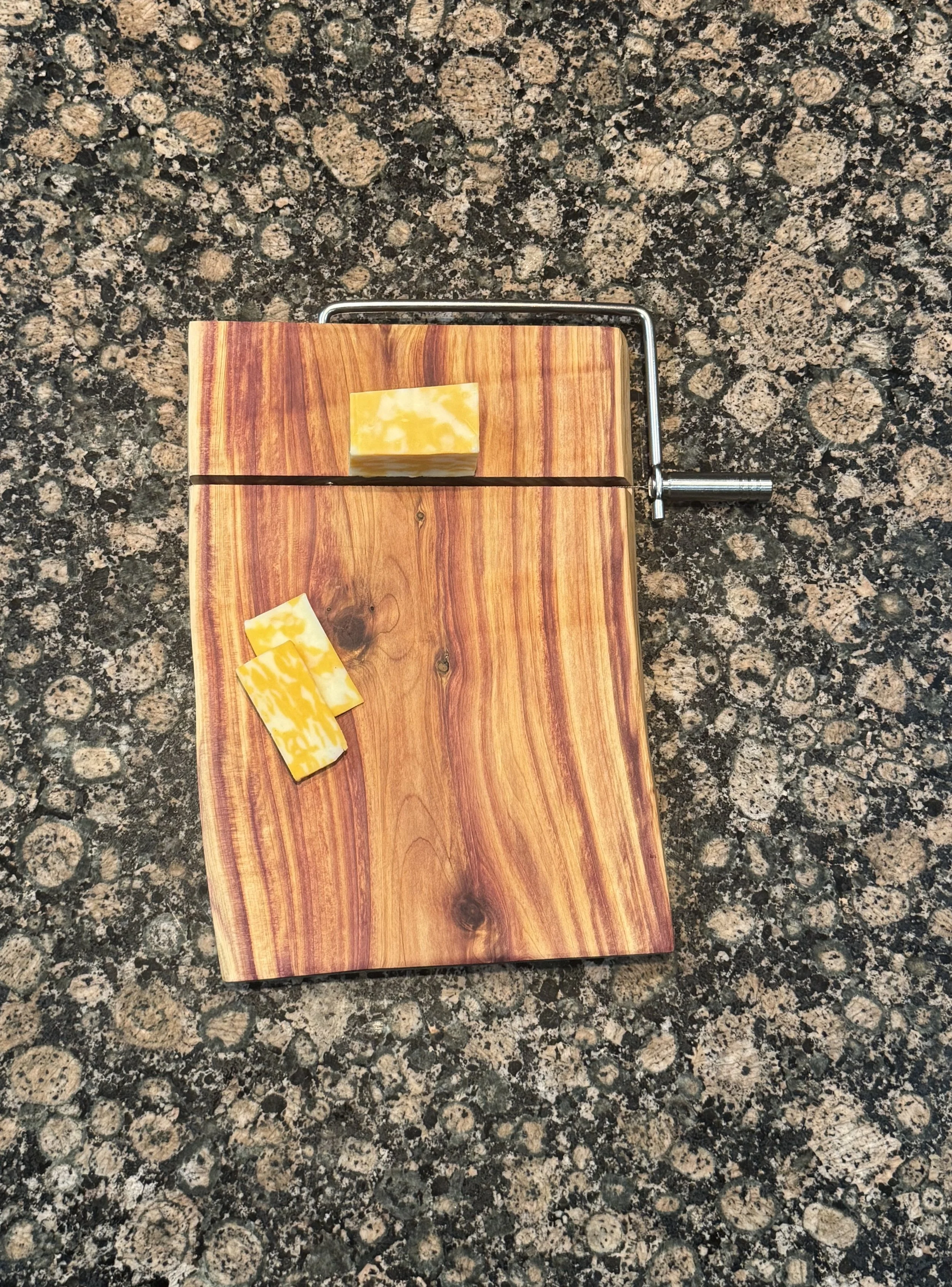 Cedar Cheese Slicing Board with Wire Cutter