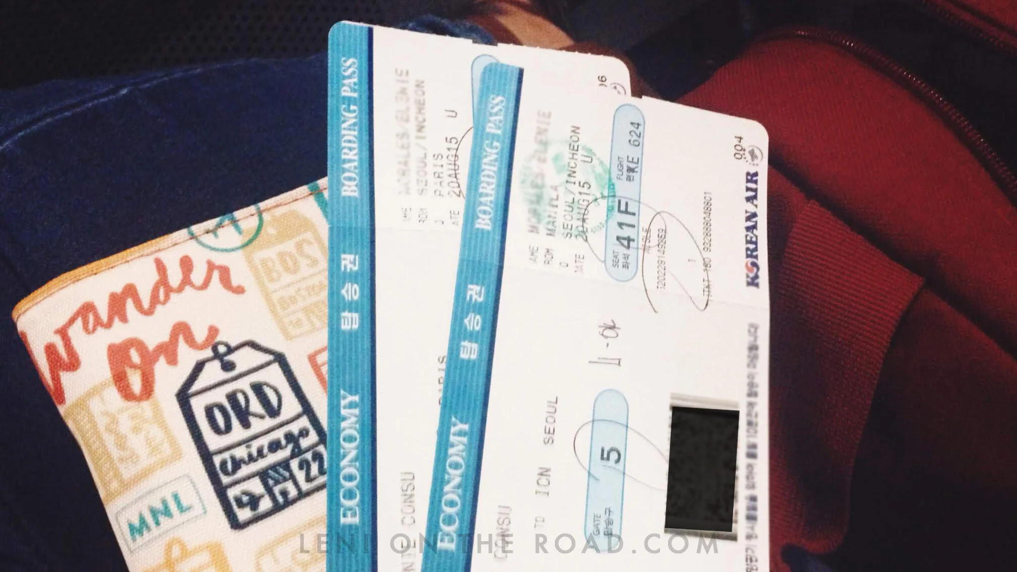 Flight to Incheon, Korean in 2015