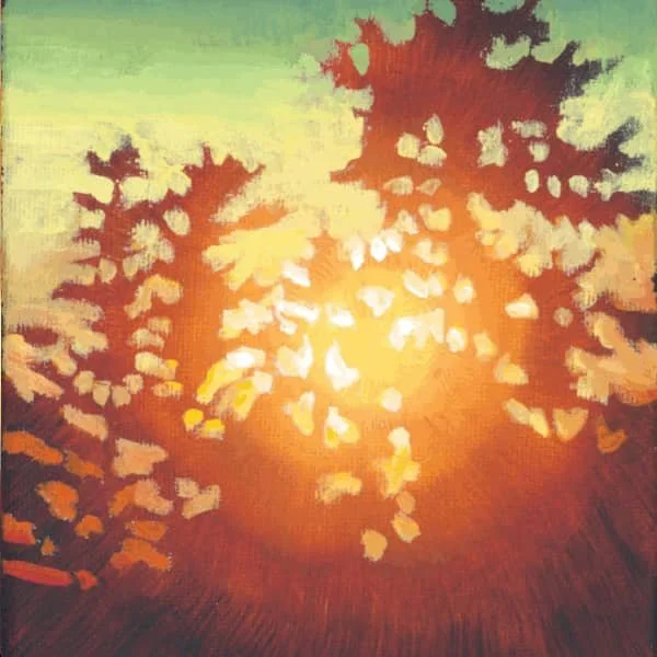 Afterglow - Giclée square mounted print