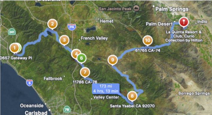 Overnight Drive / Palm Springs / La Quinta
