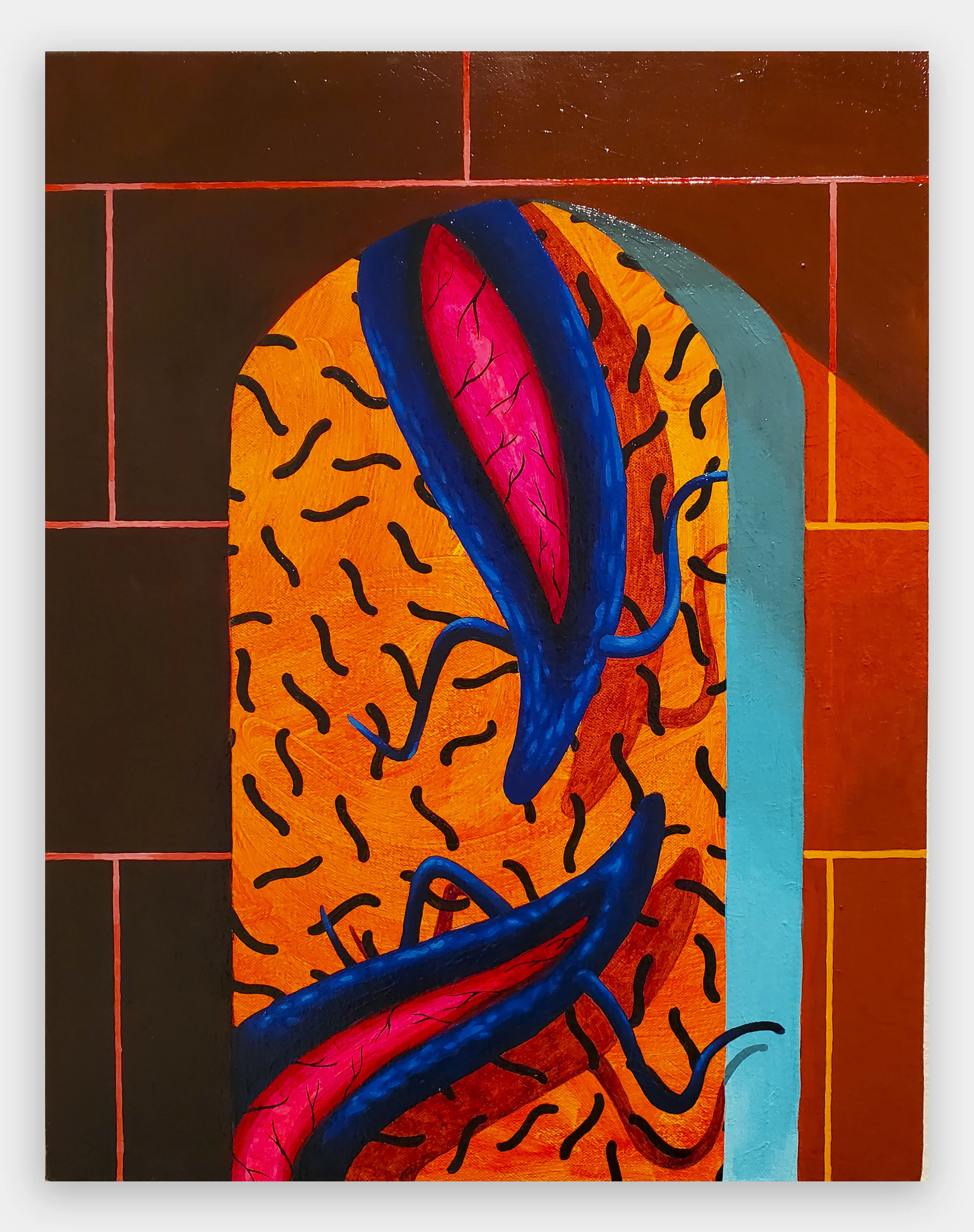 Infiltration18”x 14”Acrylic on Canvas over Wood Panel2019