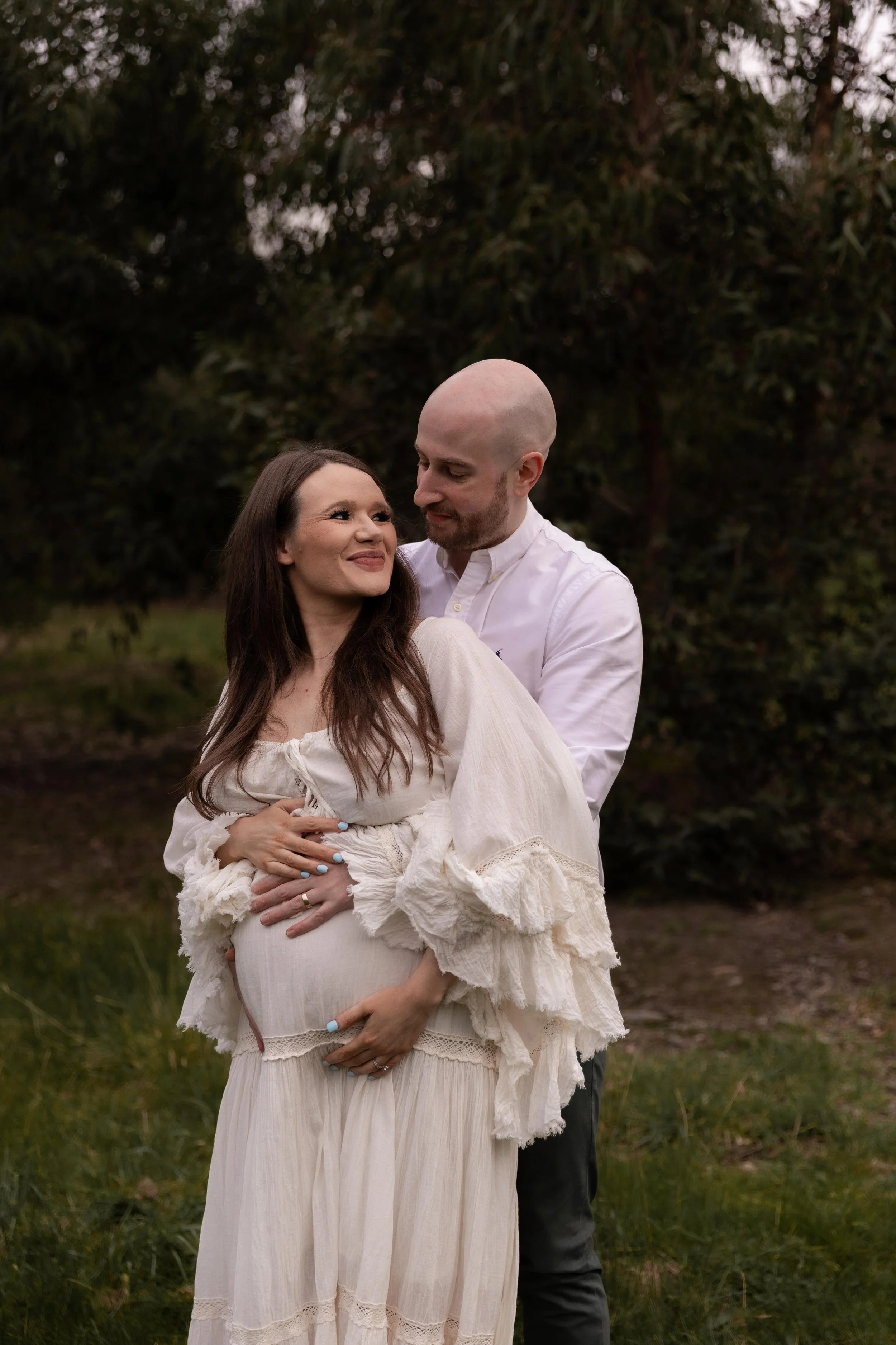 Beautiful outdoor maternity session with an expecting mum and her partner in Mernda, Melbourne's northern suburbs.