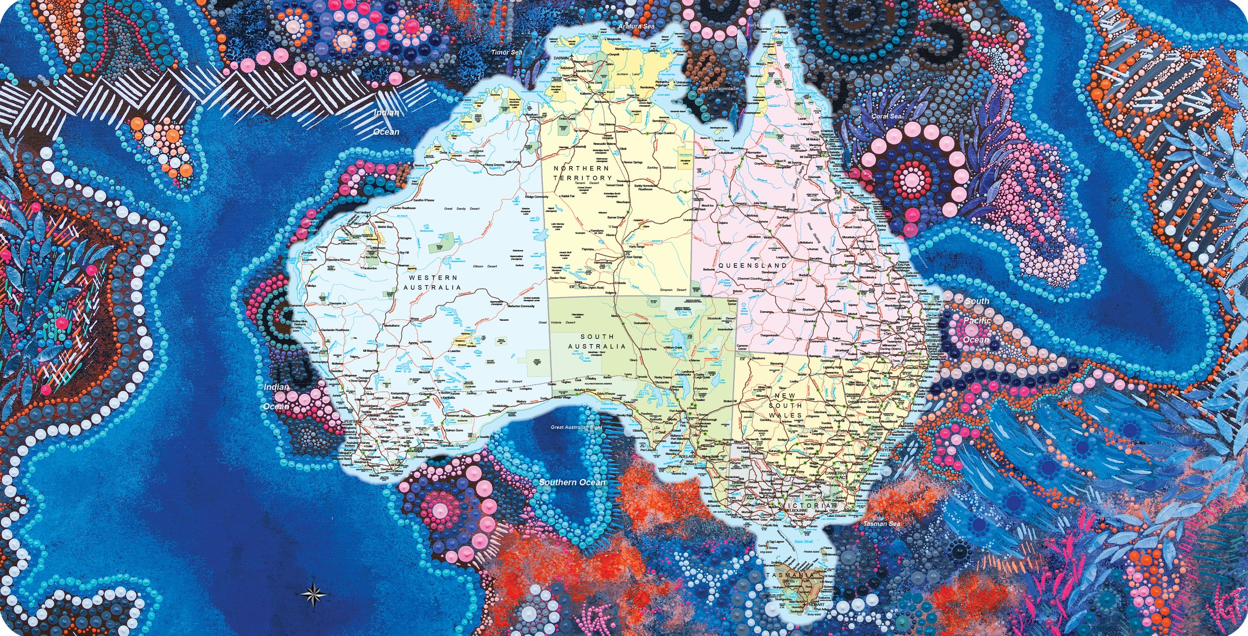 Picnic Table Maps - Bunjil over Wurundjeri Land