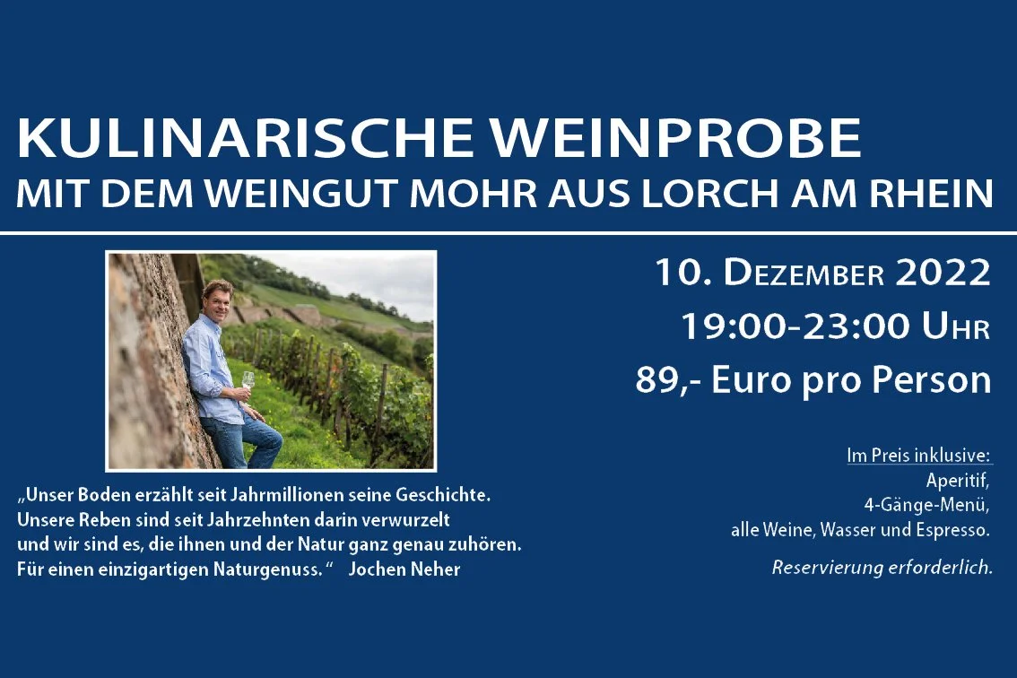 Kulinarische Weinprobe mit dem Weingut Mohr