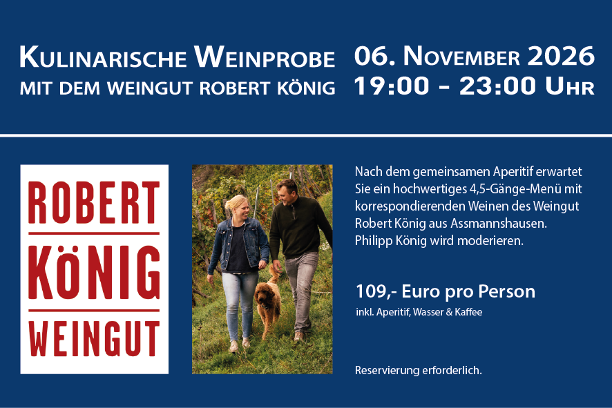 Kulinarische Weinprobe mit dem Weingut Robert König