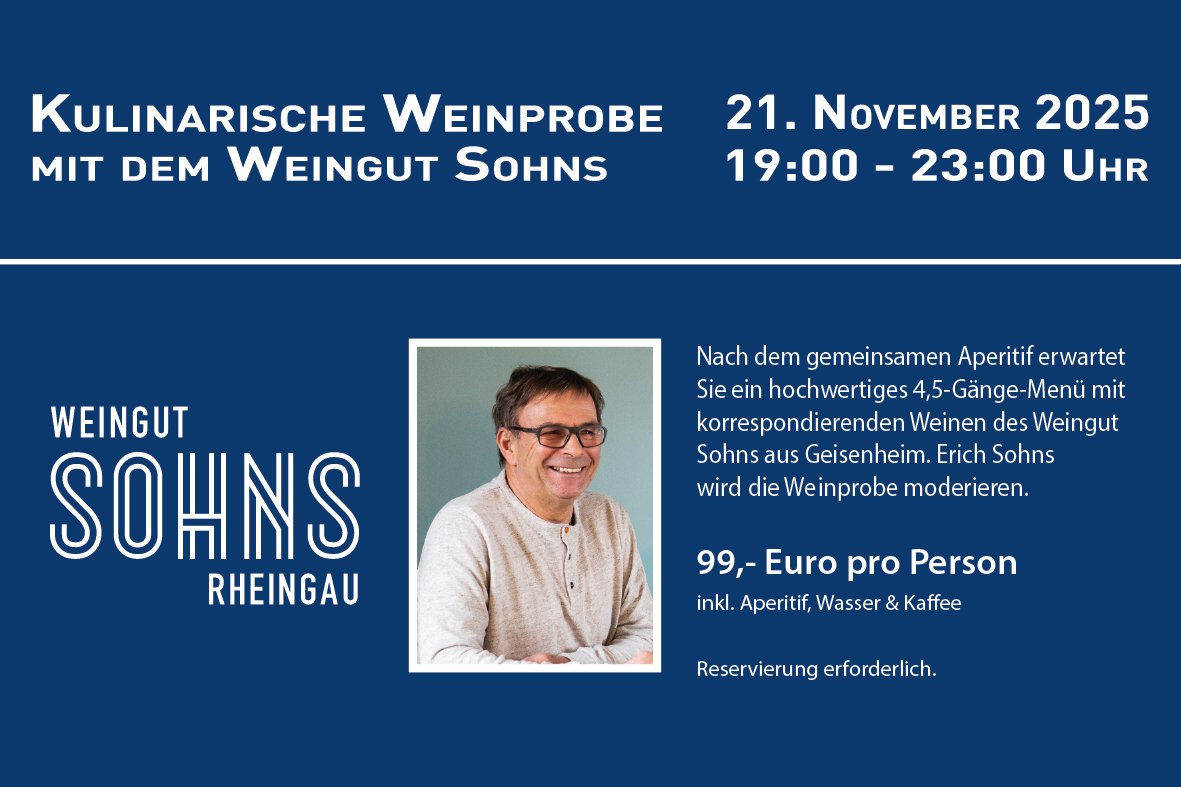 Kulinarische Weinprobe mit dem Weingut Sohns