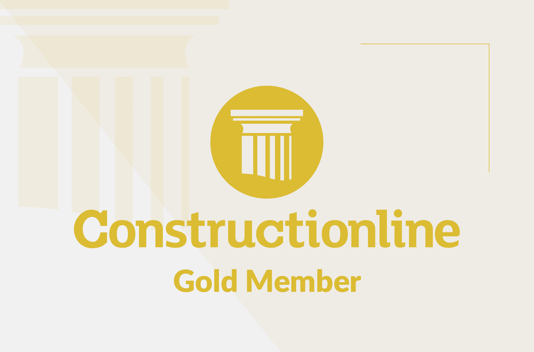 We are proud to have been awarded Constructionline Gold Certification