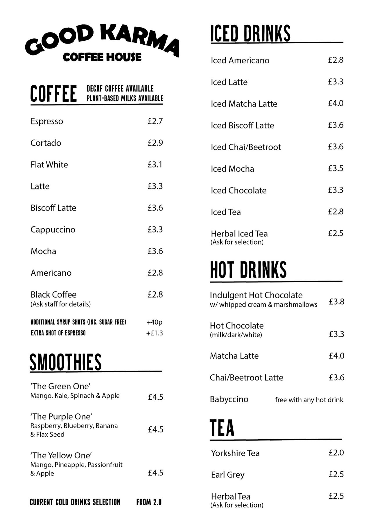 Drink — Good Karma Coffee House