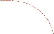 A white dotted line forming a curve against a black background.