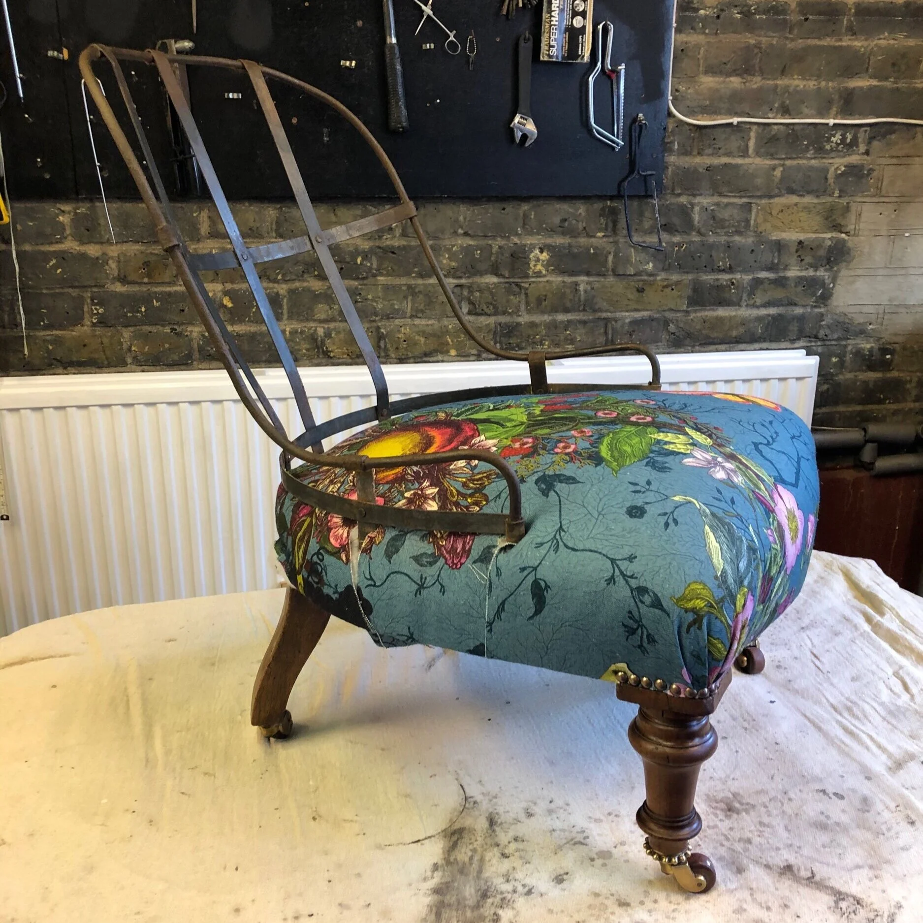 Victorian Iron Back Nursing Chair 1