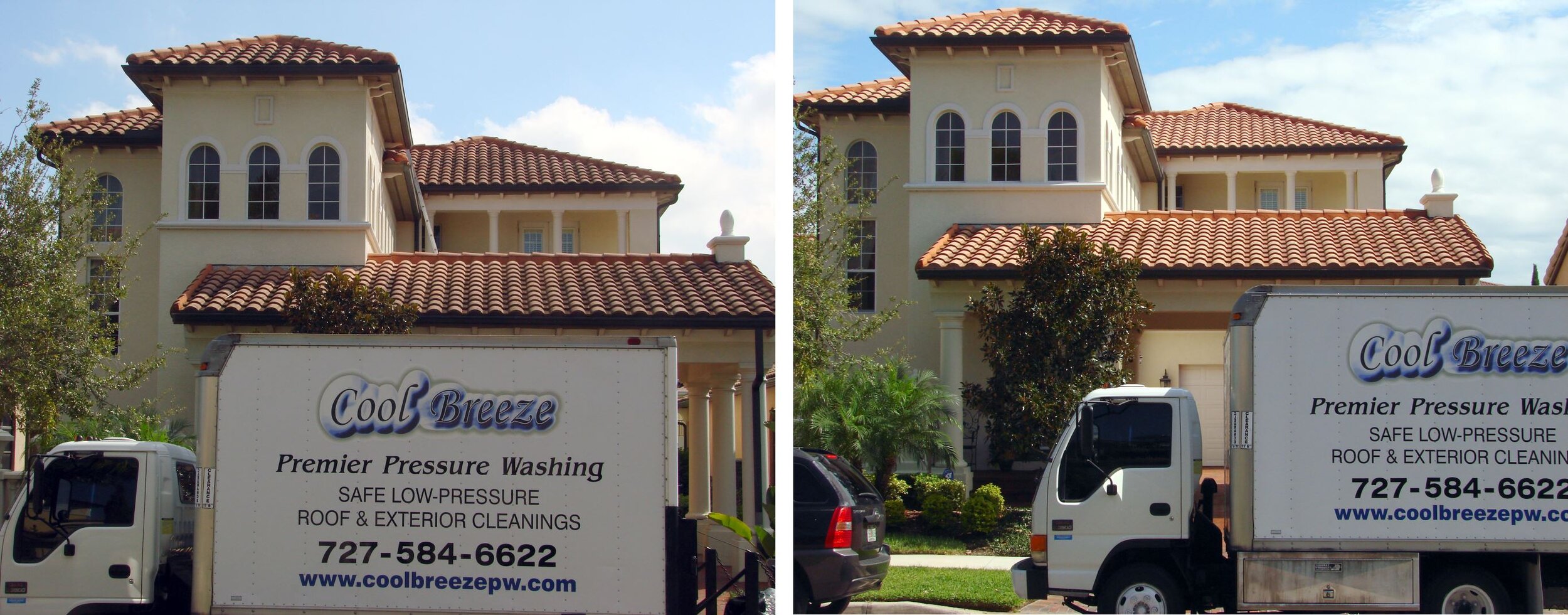 Tampa Yacht Club - Before &amp; After Roof Cleaning (Copy) (Copy)
