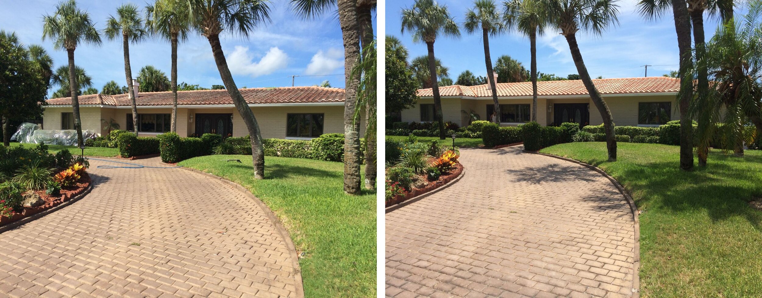 Largo Florida - Before &amp; After Low-Pressure Cleaning (Copy) (Copy)
