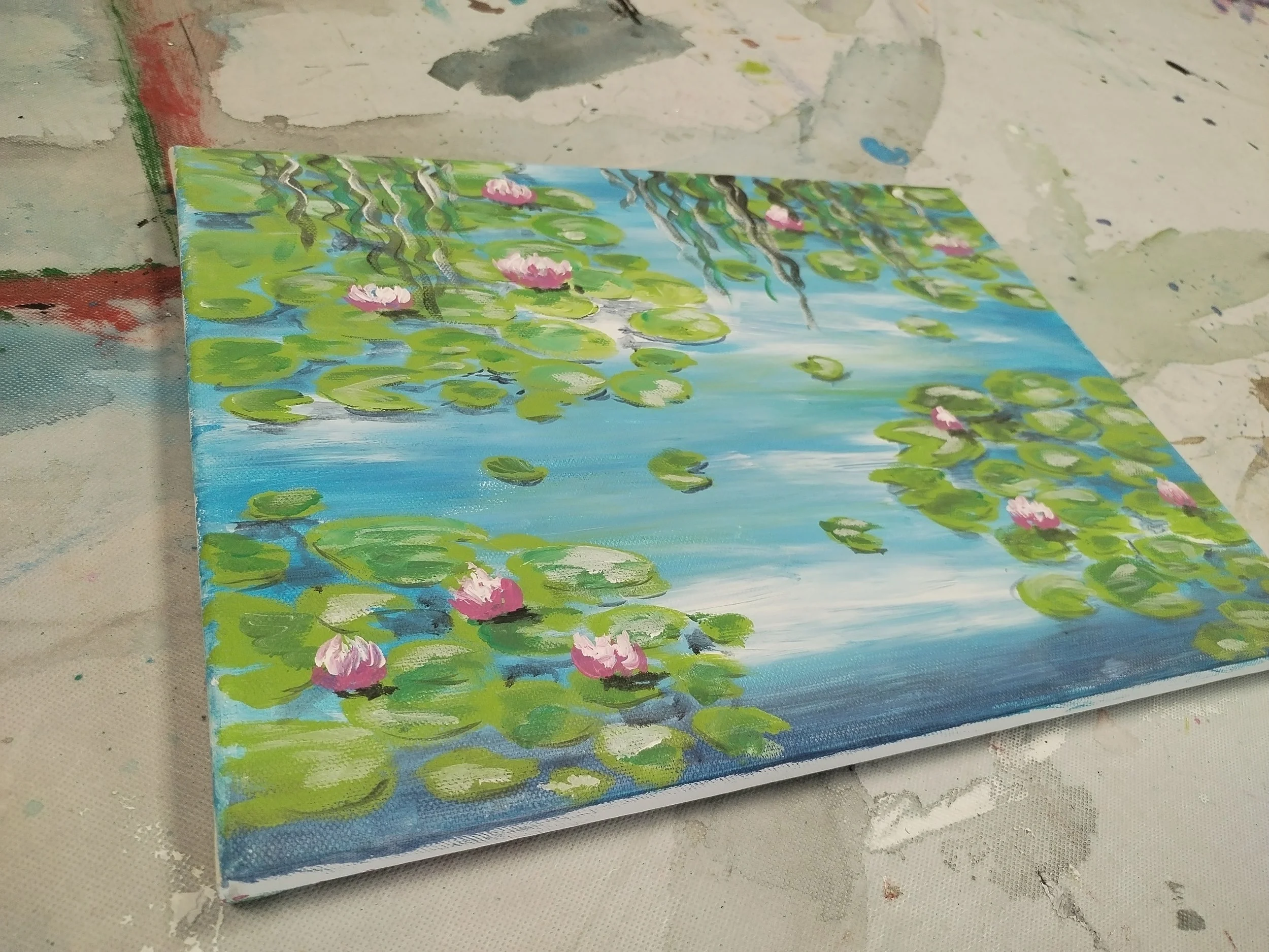 Vereinfachte interpretation von Monets Seerosen