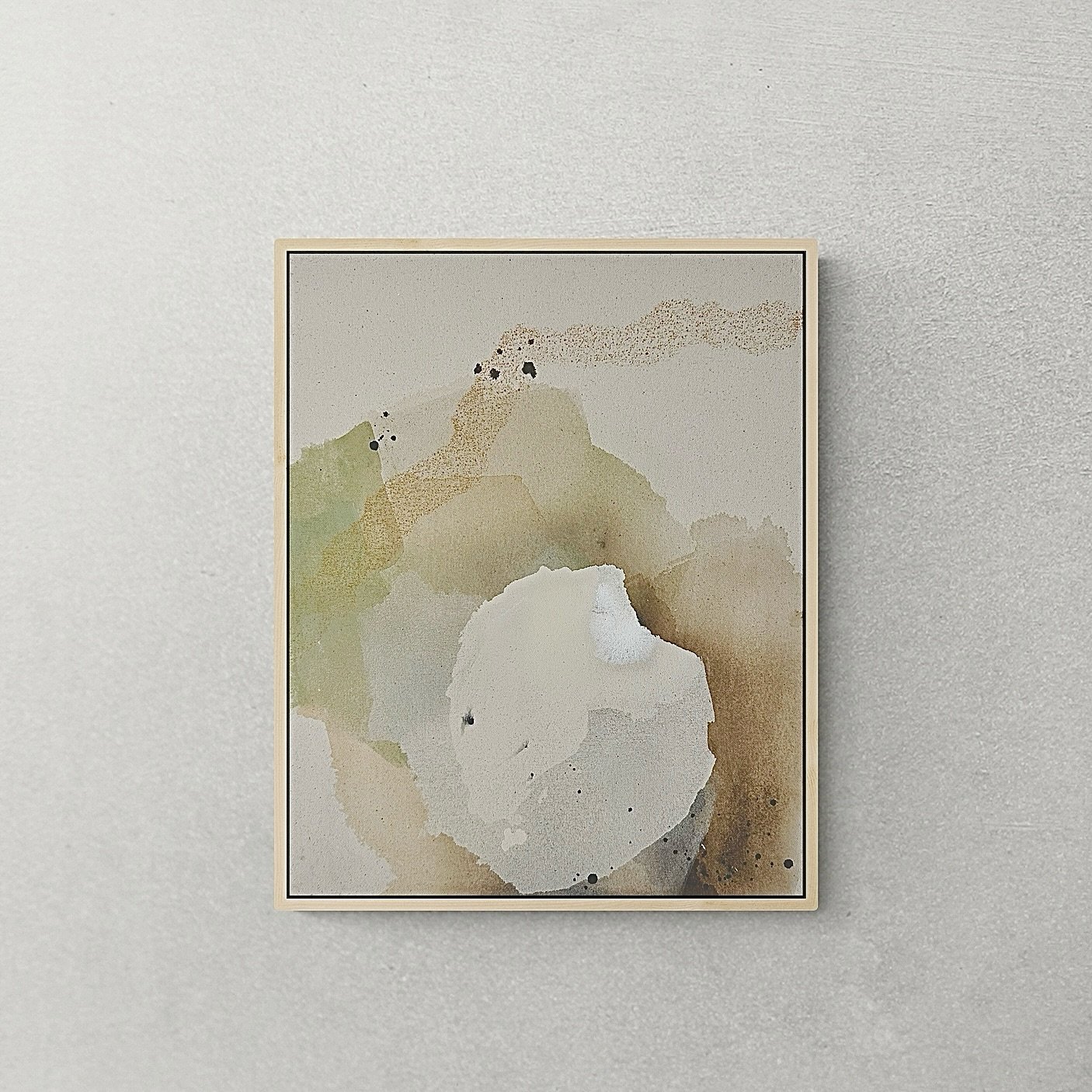 This collection came to life over the course of 6 months - some of the initial layers found their way onto my canvas as early as February. I left them alone for a while hanging out on the walls of my home studio. 
Over the past years of creating art,