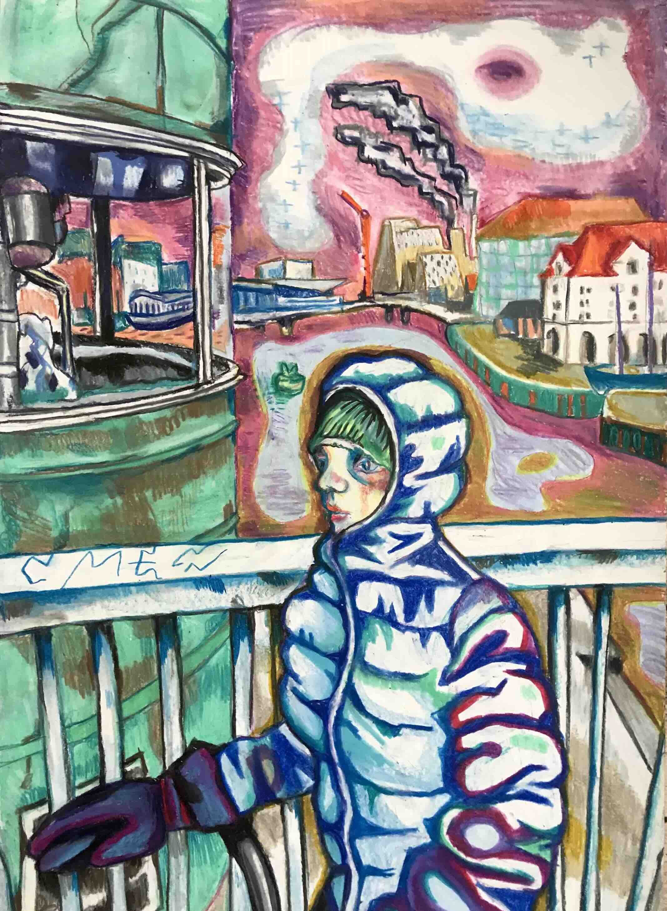 Flo på Knippelsbro, januar 2023