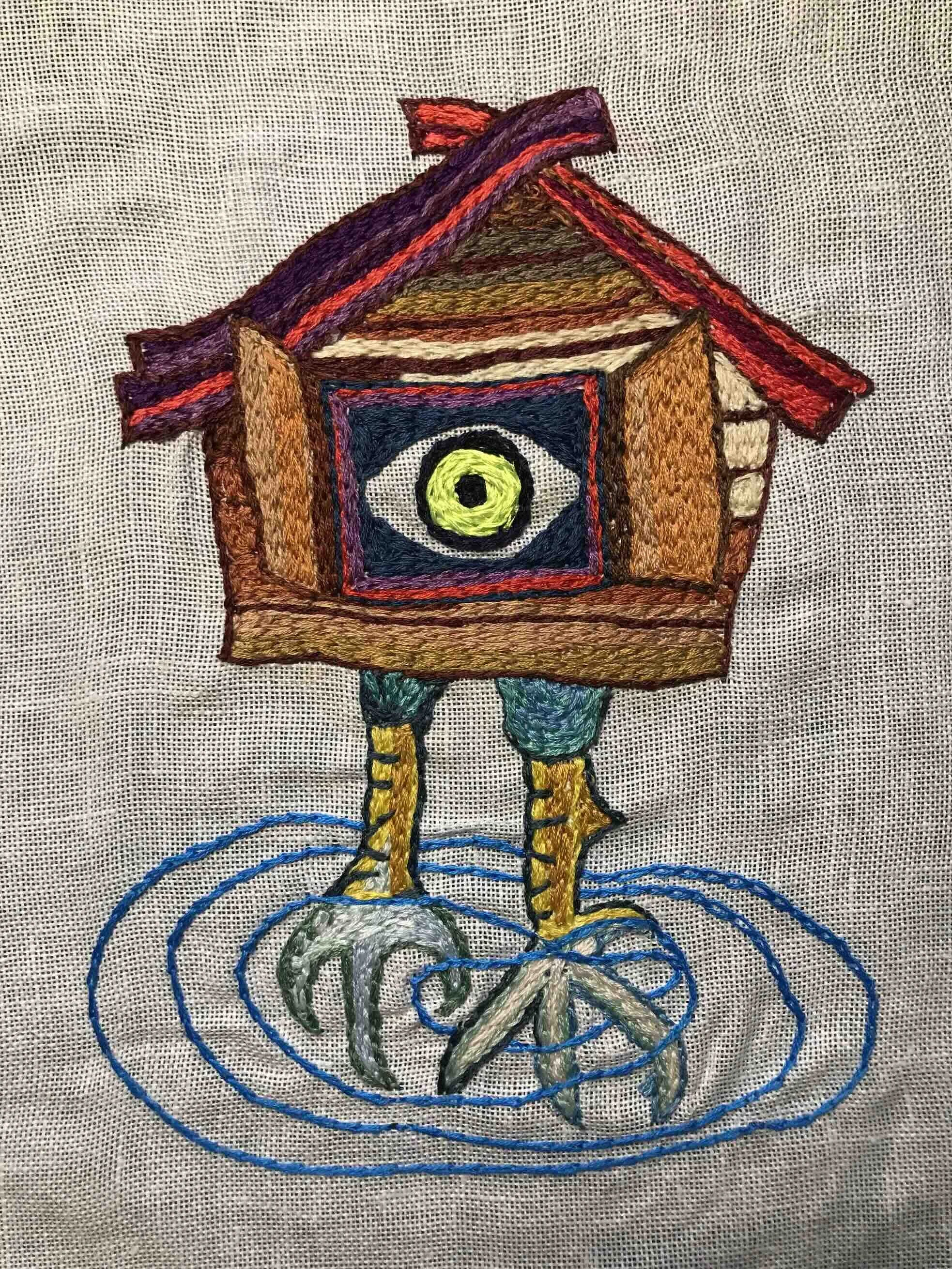 Baba Jagas hytte, 24x20 cm