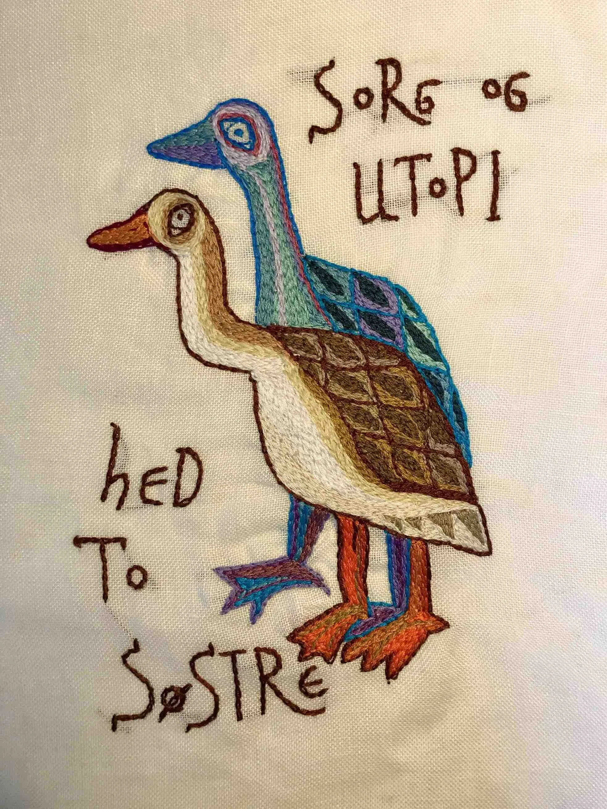 Sorg og utopi hed to søstre, 40x31 cm