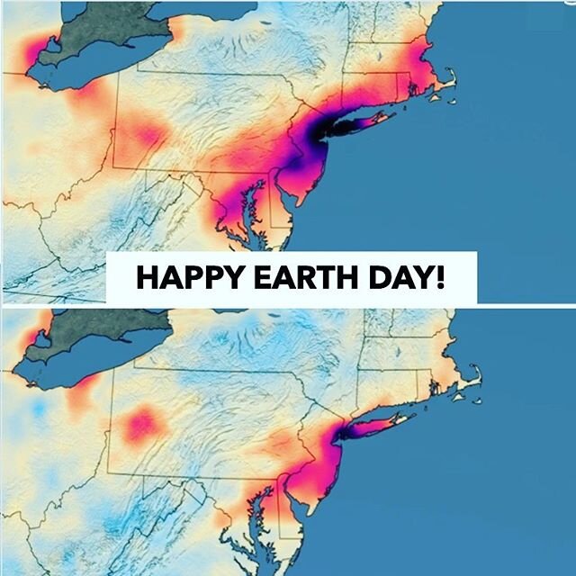 Happy Earth day! 🌎💚🌺. Just as Mother Nature is giving us all a big time out, forcing us to #stayhome, new statistics are showing some incredible results: a dramatic reduction in air pollution, and a corresponding visible transformation in the glob