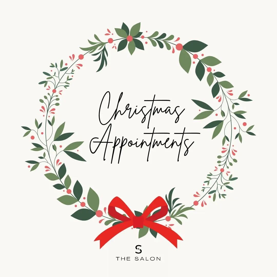 CHRISTMAS APPOINTMENTS🎄 

Can you believe it, it's 8 weeks away until Christmas!

Get your festive appointments booked in ASAP as we're booking up fast ❤

CHRISTMAS RAFFLE 🎉

Fancy a chance to win a &pound;75, &pound;50 or &pound;25 voucher? Enter 