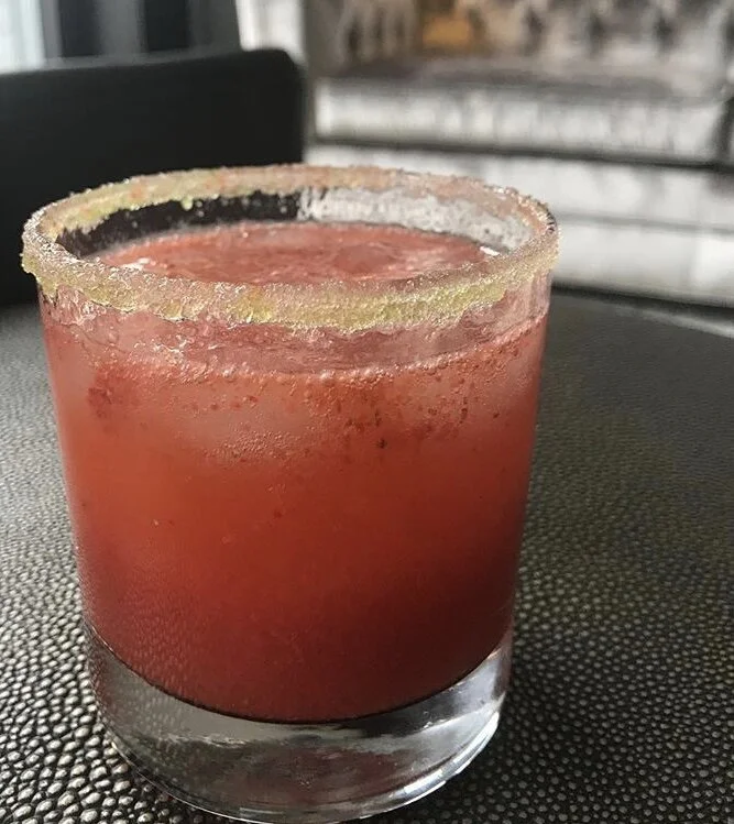 Cocktails: Strawberry Margarita + Champagne 