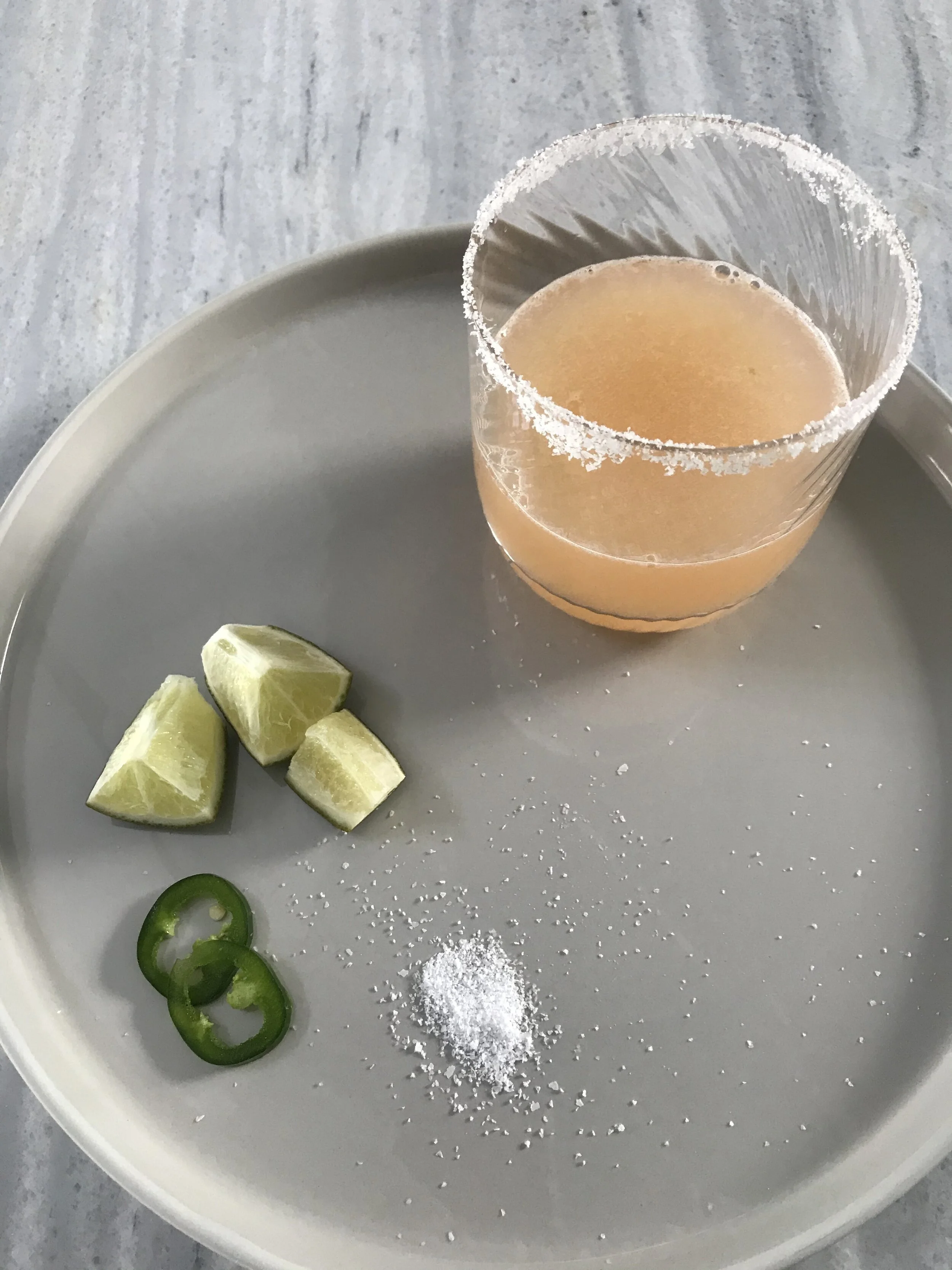 Cocktails: Pink Sunset, Grapefruit + Jalapeño Cocktail