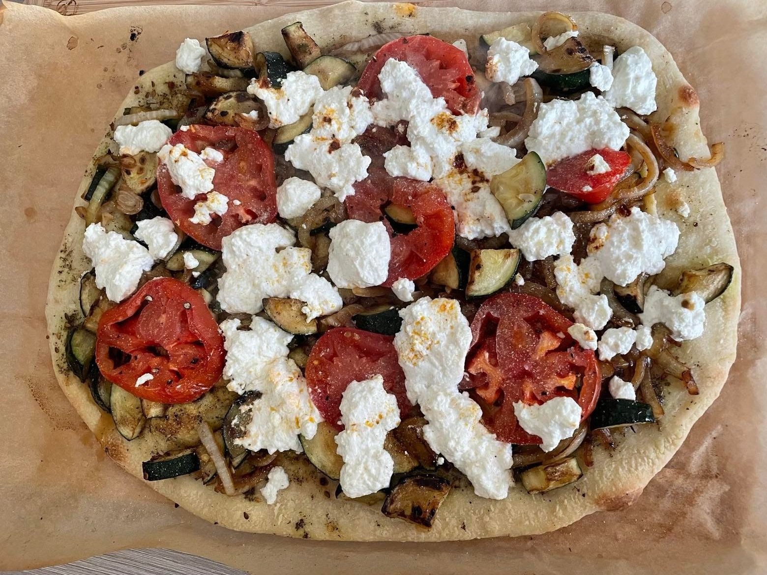 EATS: Zucchini Ricotta Flatbread 