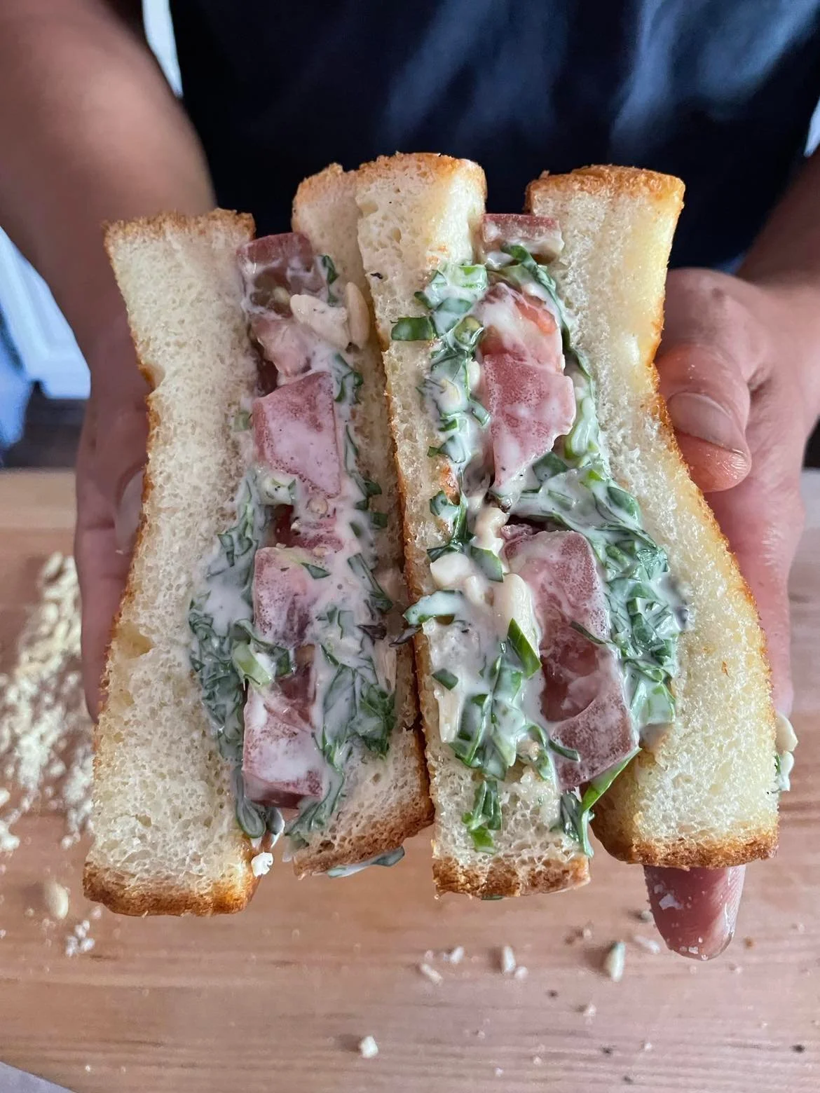 EATS: Heirloom Tomato and Basil Sandwich