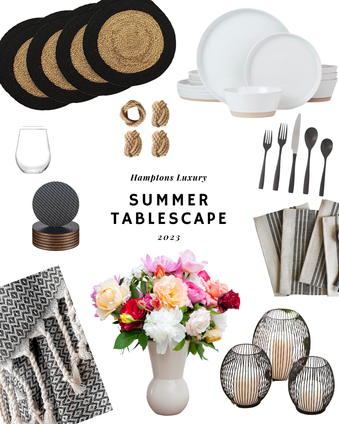 Hamptons Lifestyle Summer Tablescape — Seis Kamimura