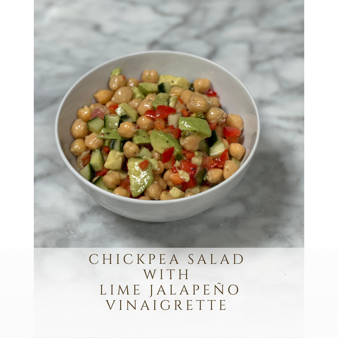 Chickpea Salad with Lime Jalapeño Vinaigrette