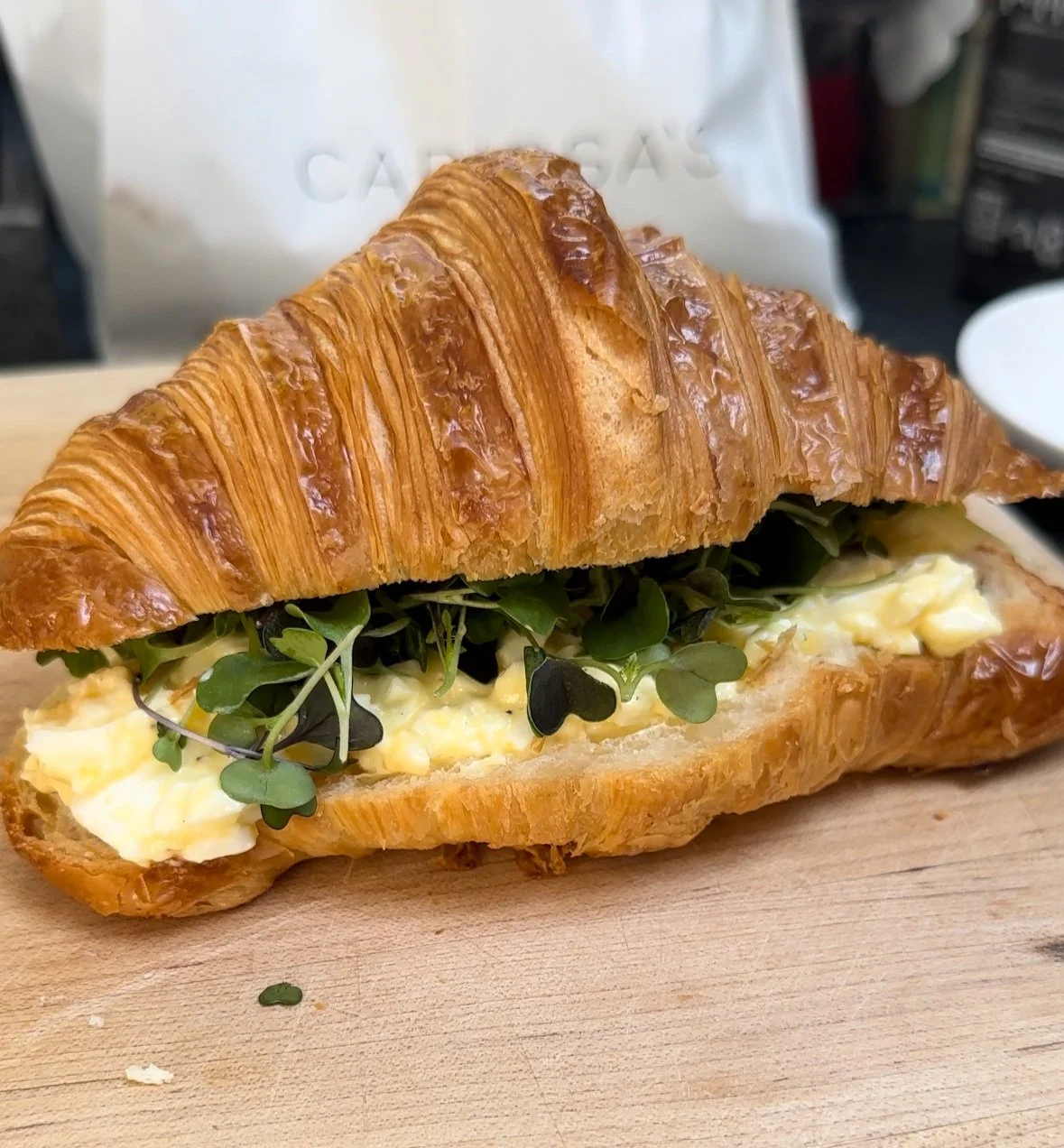 Egg Salad Croissant Sandwich 