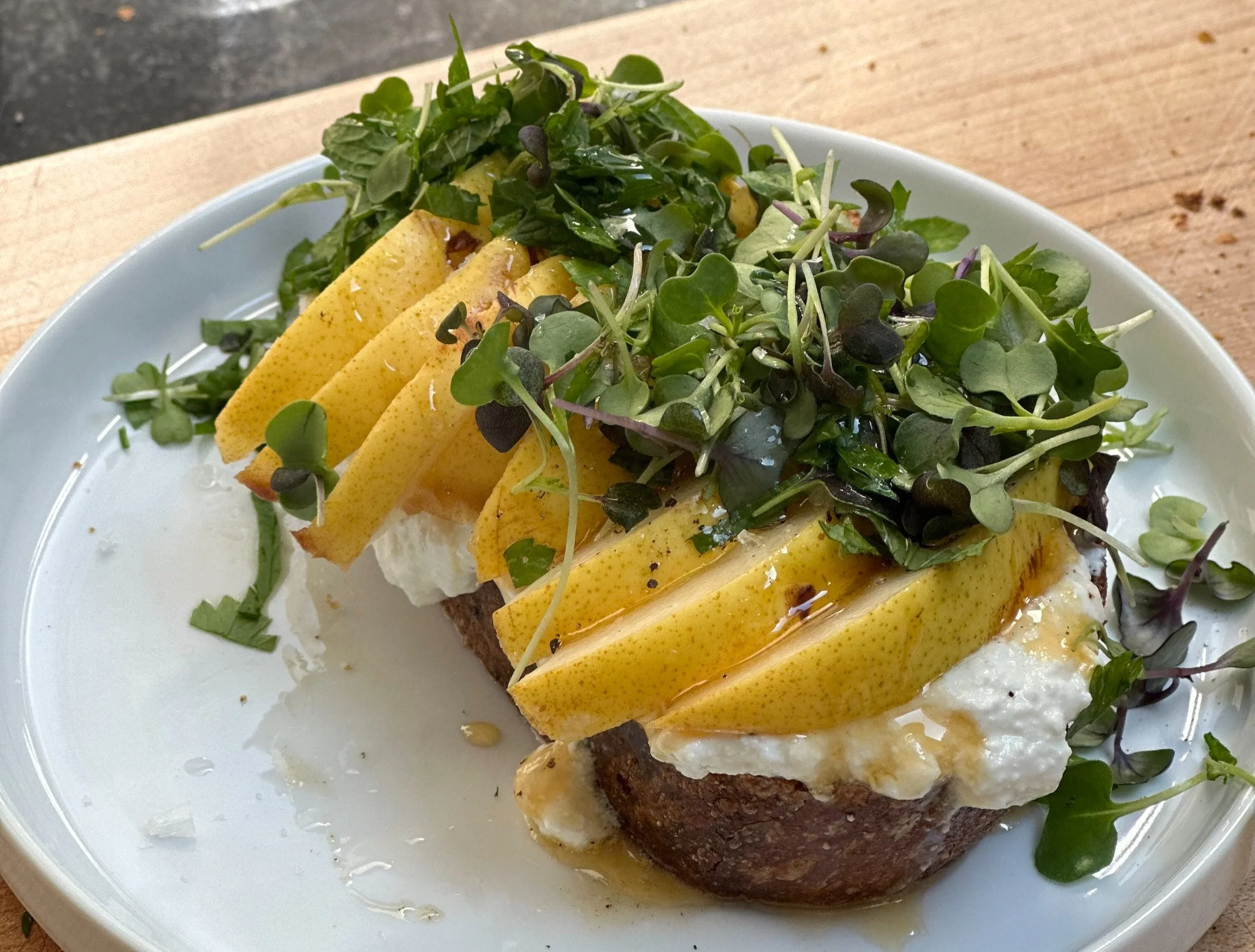 Pear Ricotta Toast with Pairings