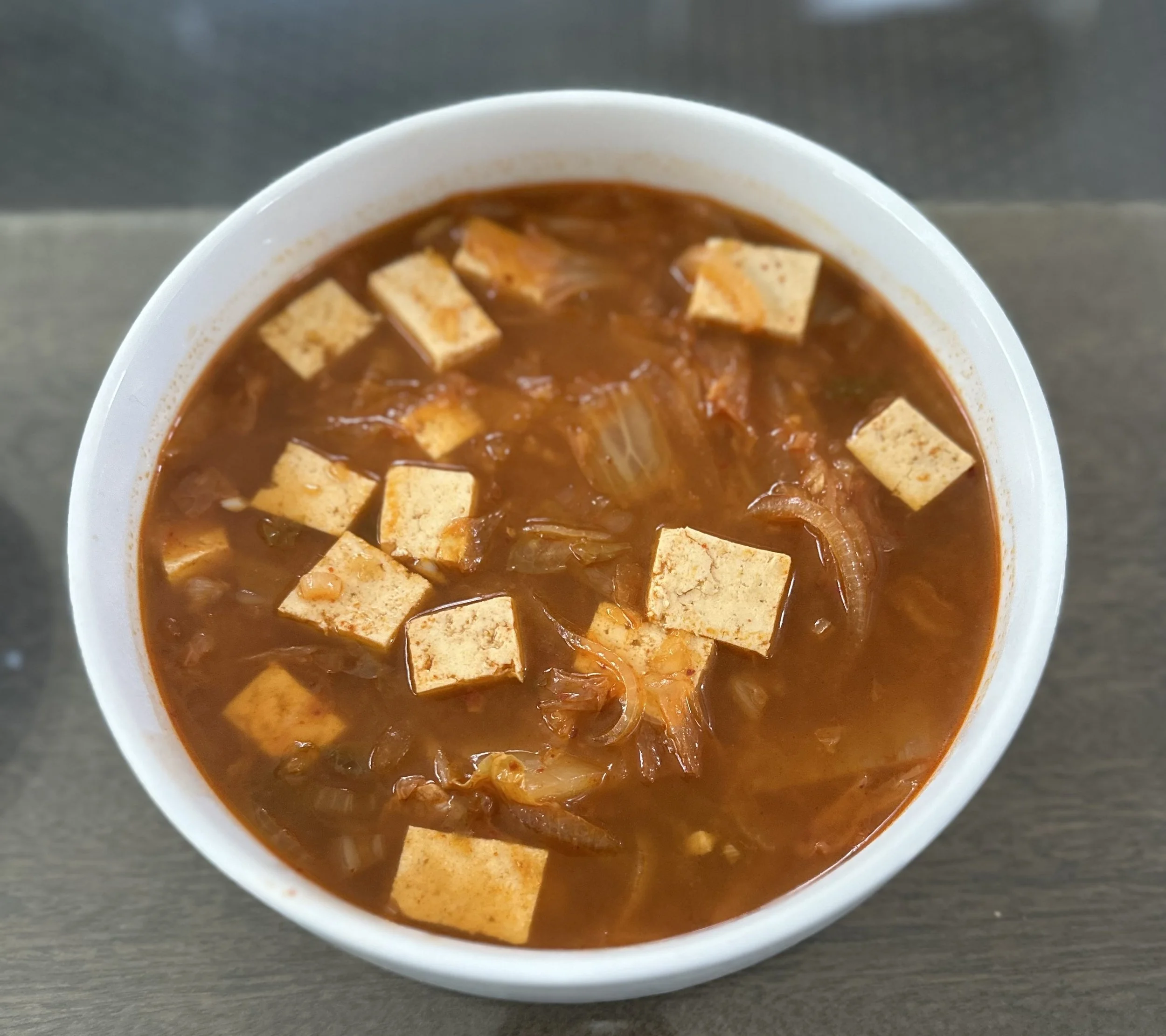 Vegan Kimchi Soup with Tofu