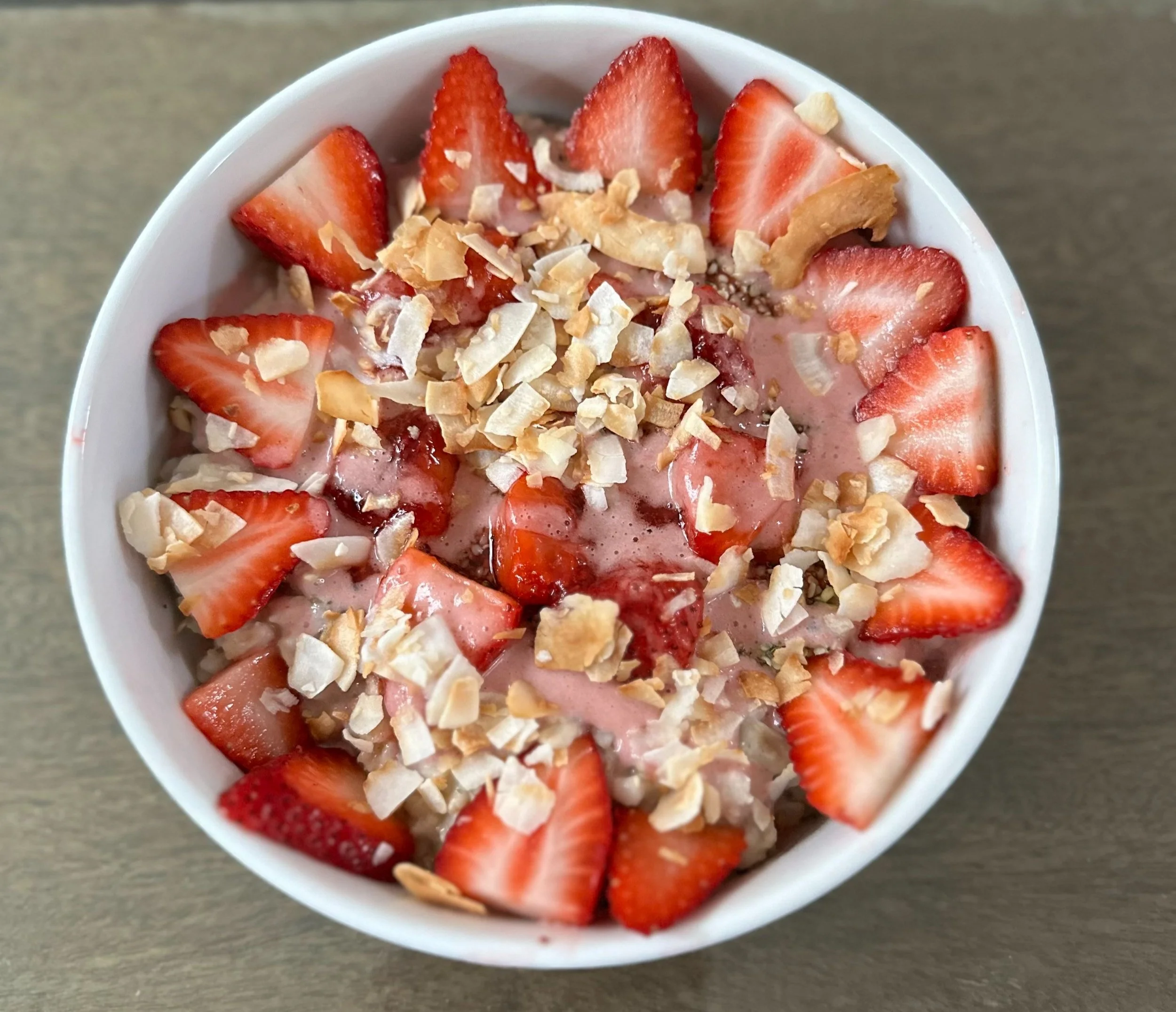 Strawberry Fields Oatmeal Breakfast Bowl