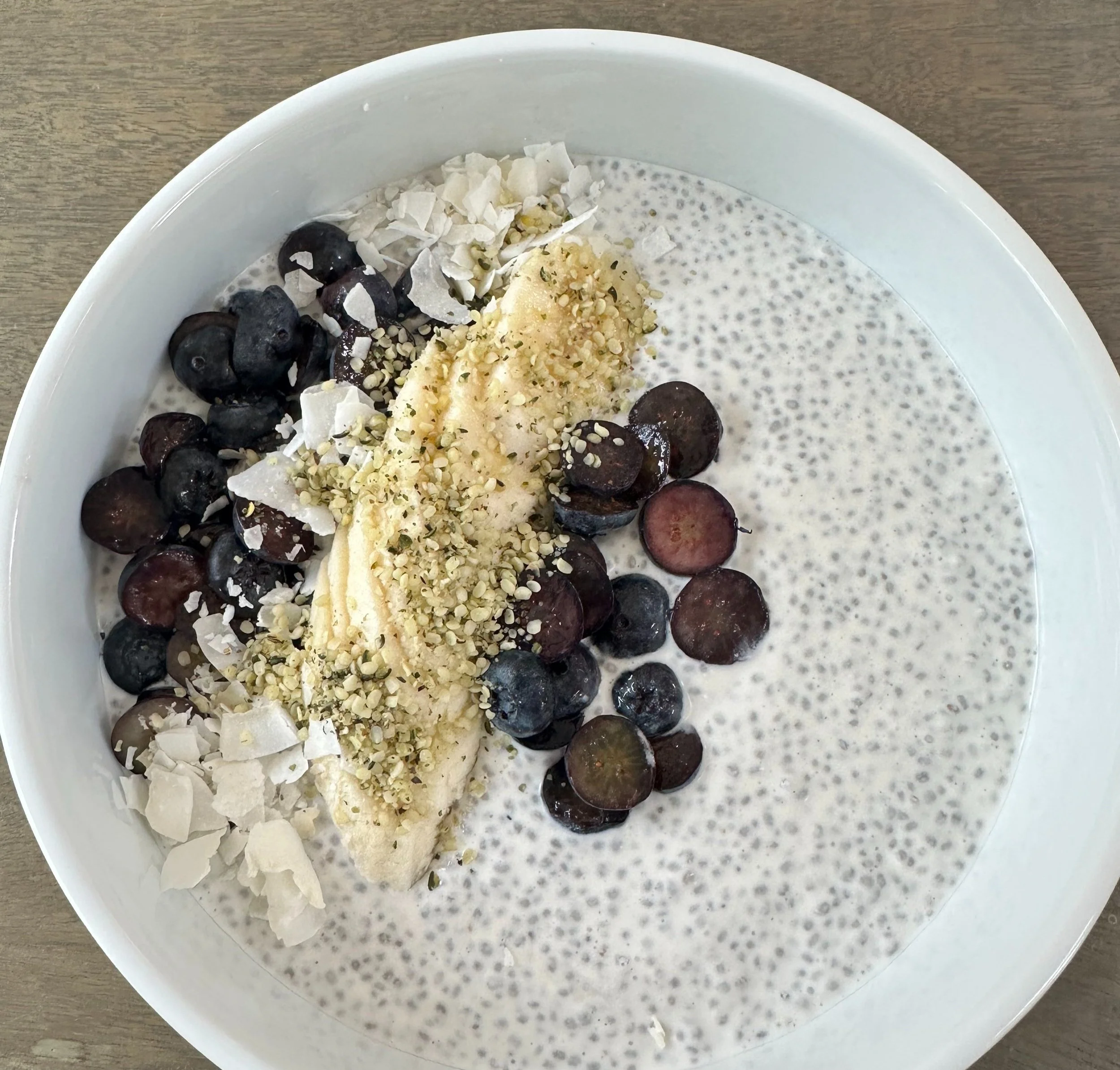 Coconut Milk Chia Pudding with Fresh Fruit